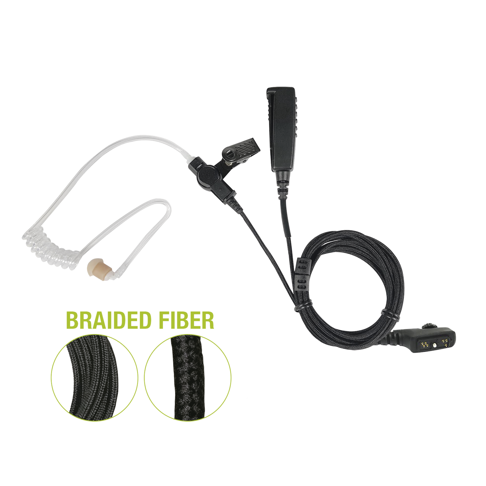 Micrófono De Solapa de 2 Cables De Fibra Trenzada Serie SPM2300BF Con Para HYTERA PD702/782/785 & PT580