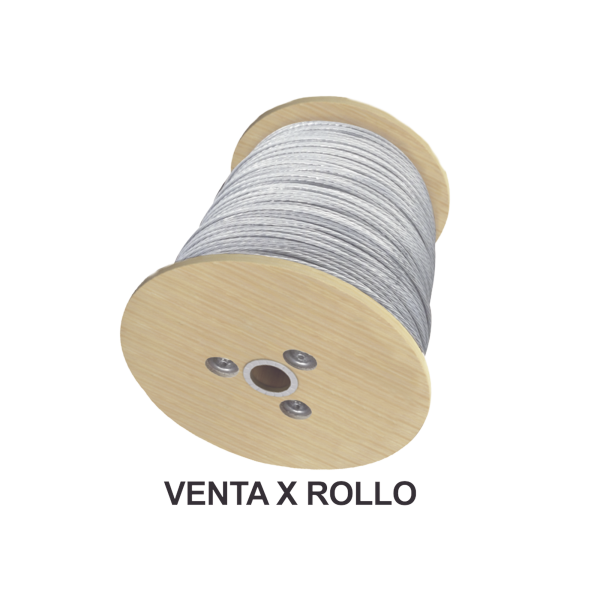 Cable de Retenida de 1/4", Resistencia 2154 Kg, 7 hilos (Carrete de 1500 metros).