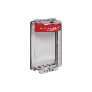 Cubierta Transparente Serie Universal Stopper®, Texto De Incendio En Español