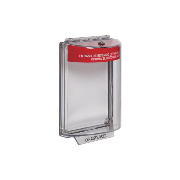 Cubierta Transparente Serie Universal Stopper®, Texto De Incendio En Español