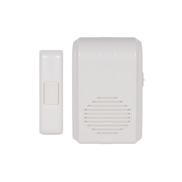 Timbre Inalámbrico Para Puerta Con 10 Tonos, Hasta 150m Linea de Vista, Con Receptor Inalámbrico Incluido, 110Vca