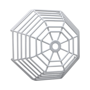 Rejilla de acero Web Stopper® para protección de detectores de humo de vandalismo y accidentes. Bajo perfil, montaje en superficie