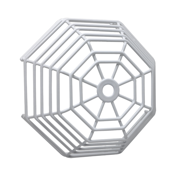 Rejilla de acero Web Stopper® para protección de detectores de humo de vandalismo y accidentes. Bajo perfil, montaje en superficie