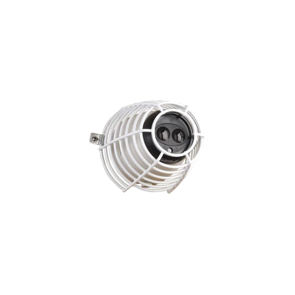 Jaula de acero FIRERAY Damage Stopper® para protección de detectores de haz óptico. Dimensiones 6.61 in (168 mm) altura x 6.61 in (168 mm) ancho x 5.78 in (147 mm) profundidad