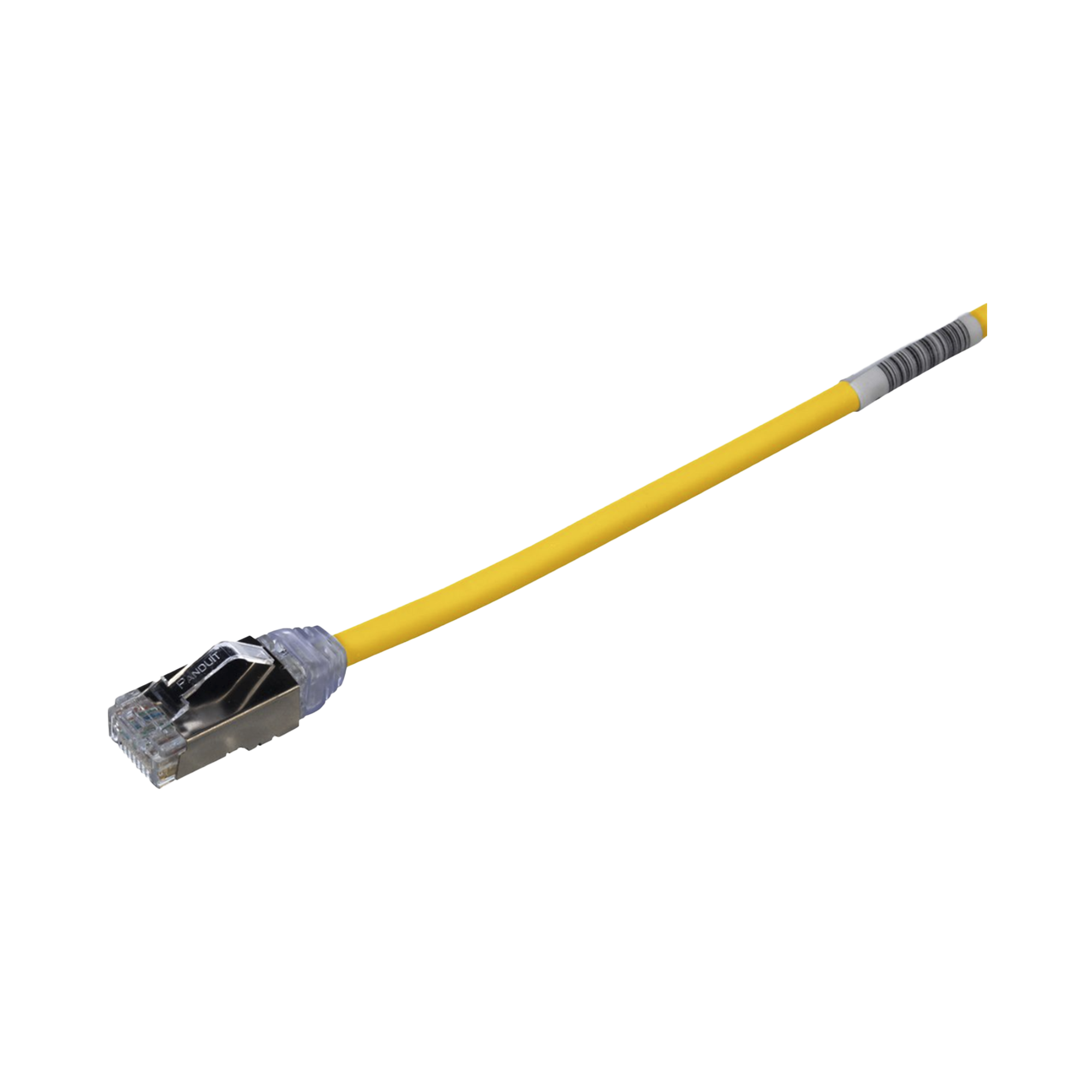 Patch Cord Cat6A, Diametro Reducido 28 AWG, Blindado S/FTP, CM/LS0H, 20 cm, Color Amarillo