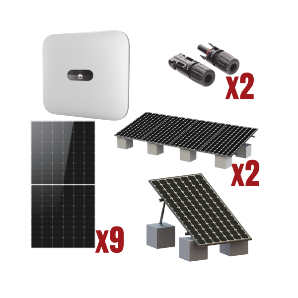 Kit Solar Interconexion  / 5kW  220Vca / Inversor HUWAEI / Montaje Incluido