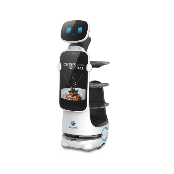 Robot Autonomo para Servicio de Meseros Ubicado por SLAM (Laser) / Mejora el Servicio al Cliente / Soporta 10 Kgs por Charola / Ideal para Restaurantes, Cafeterias, Hospitales, Salones de Eventos, Etc...