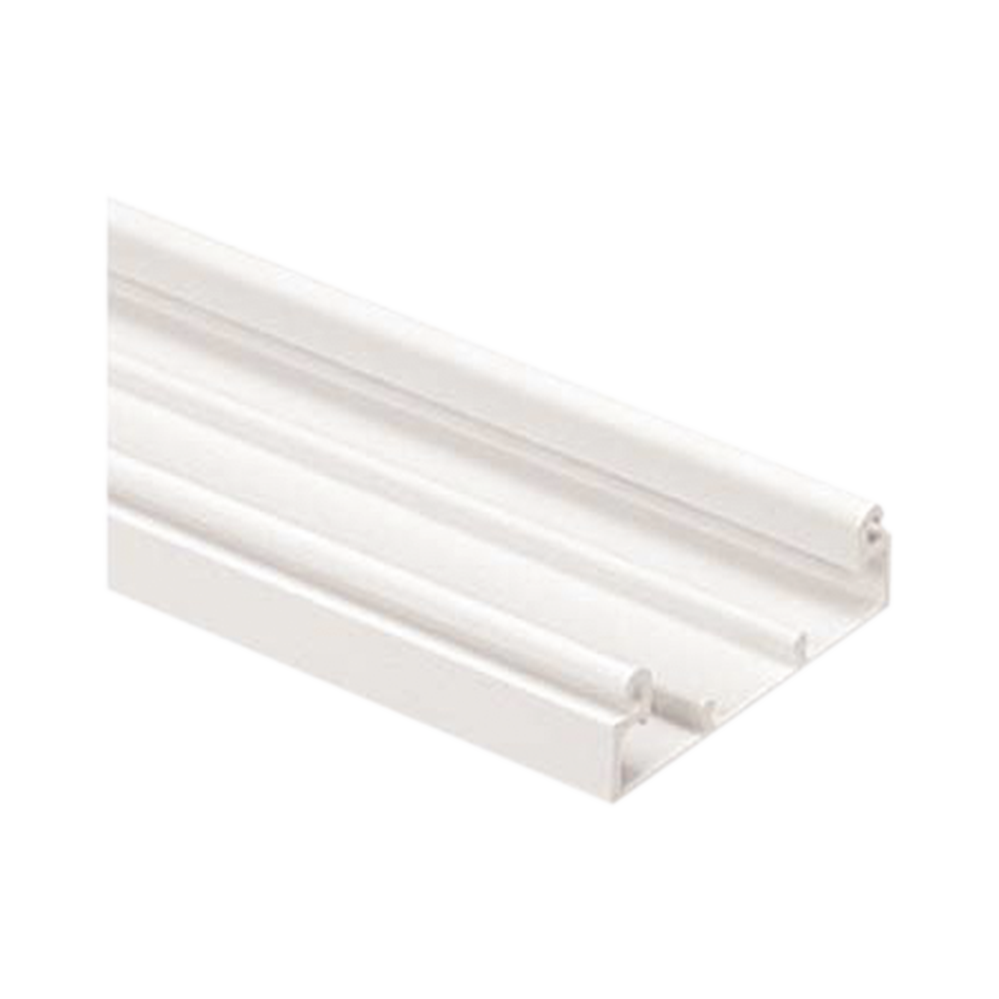 Base para canaleta T-70, de PVC rígido, con orificios perforados para montaje, 103.3 x 44.9 x 1828.8 mm, Color Blanco