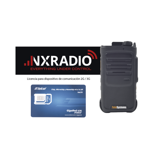 Kit de Radio TE390V2 + Licencia NXRADIOTERMINAL Anual + SIM Telcel 1GB