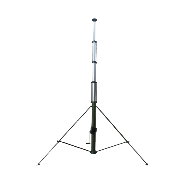 Mástil Telescópico Retraible Manual de 15 metros con Accesorios. Incluye Tripie.