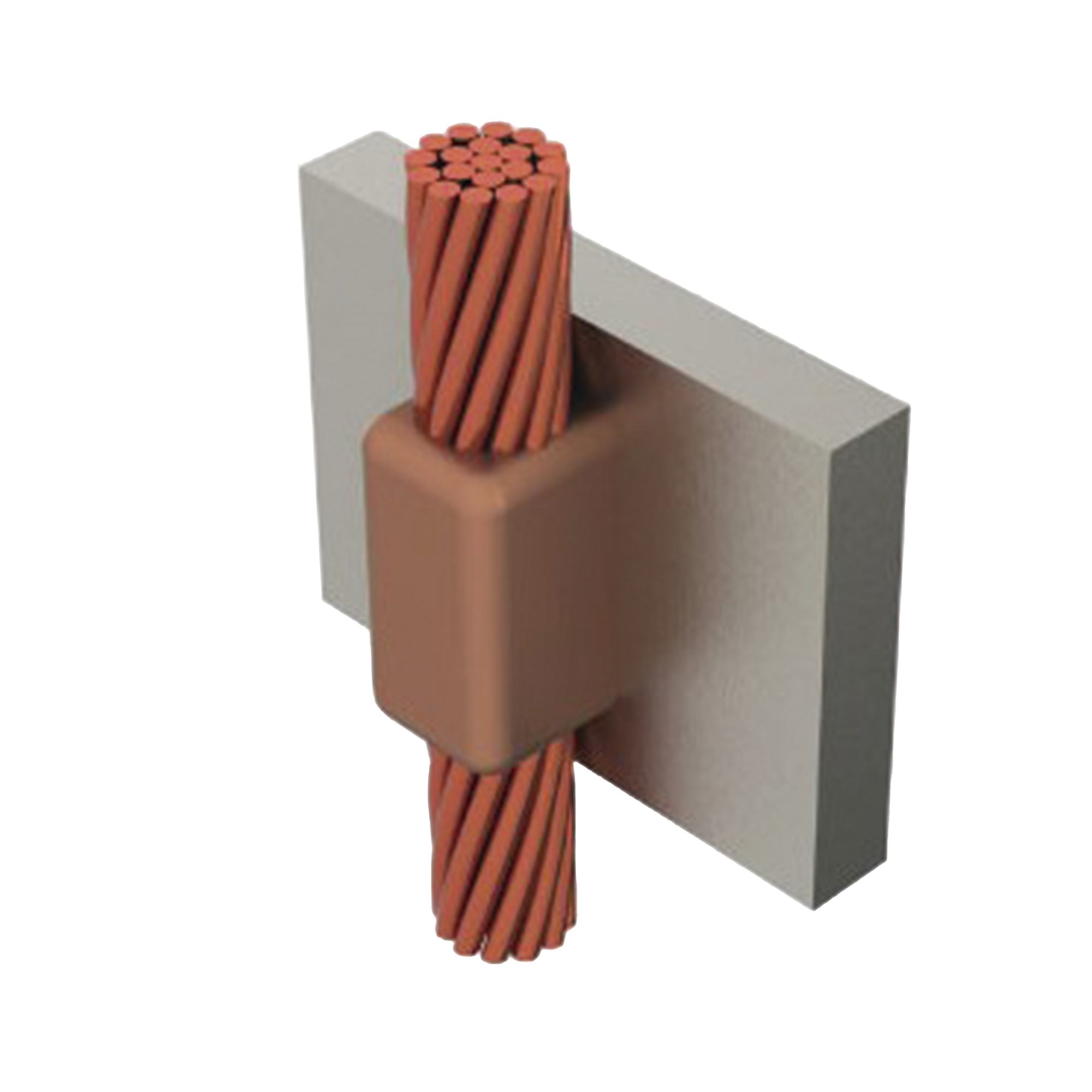 Molde para soldadura exotermica cable de paso vertical cal.2/0 a Placa Vertical.