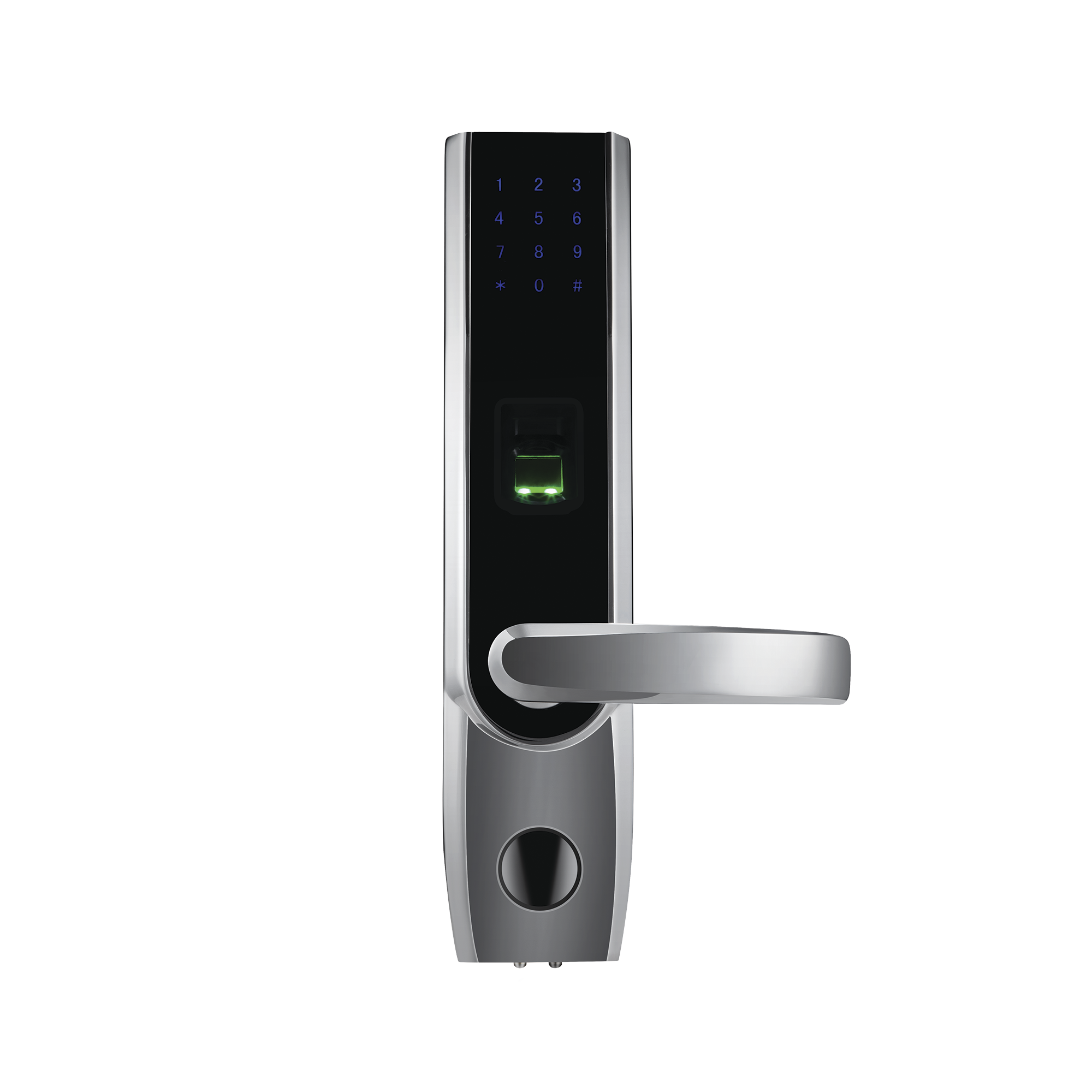 Cerradura autónoma derecha bluetooth de huella digital, tarjeta de proximidad y contraseña / APP ZK Smart Key