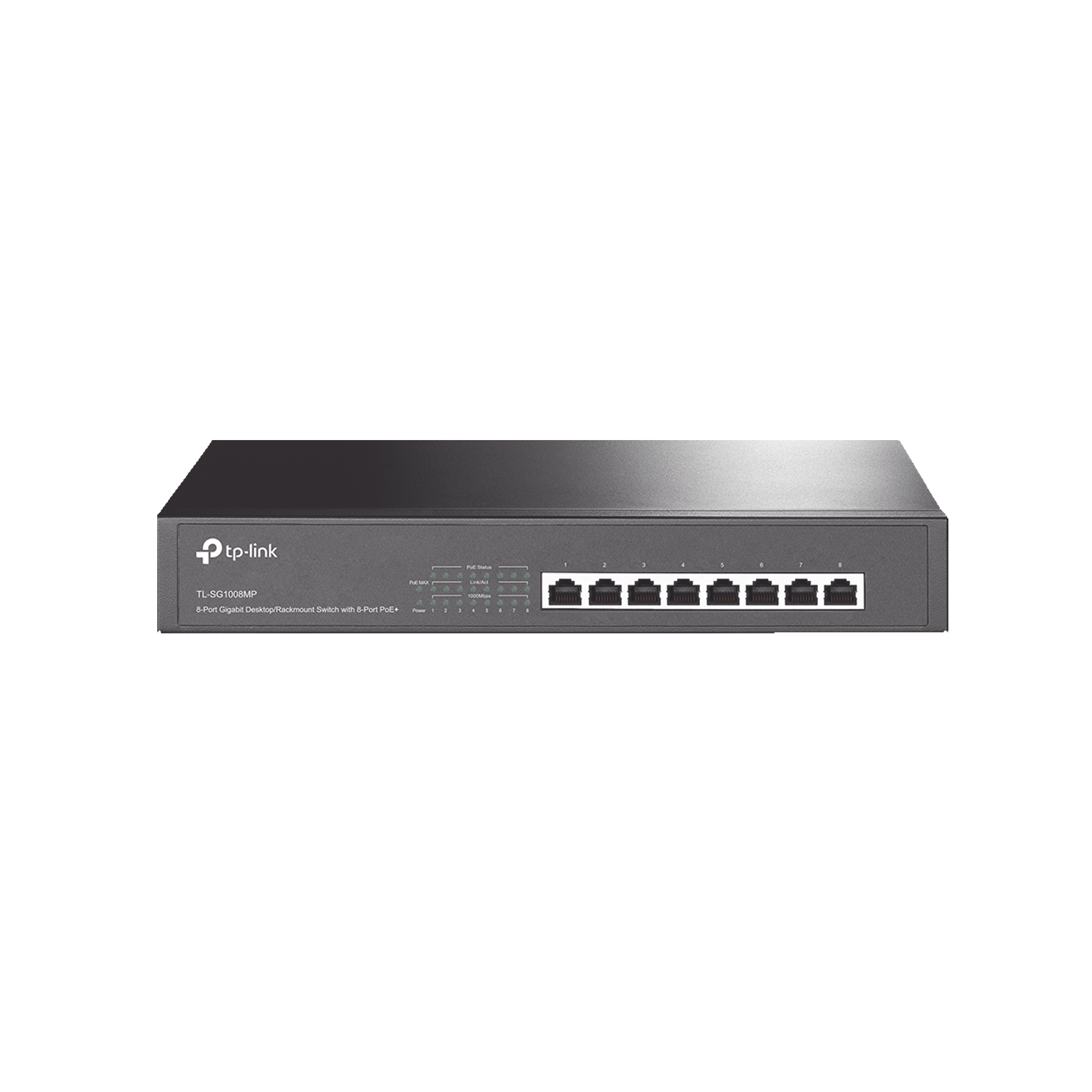 Switch Gigabit PoE+ no administrable de 8 puertos 10/100/1000 Mbps, para escritorio