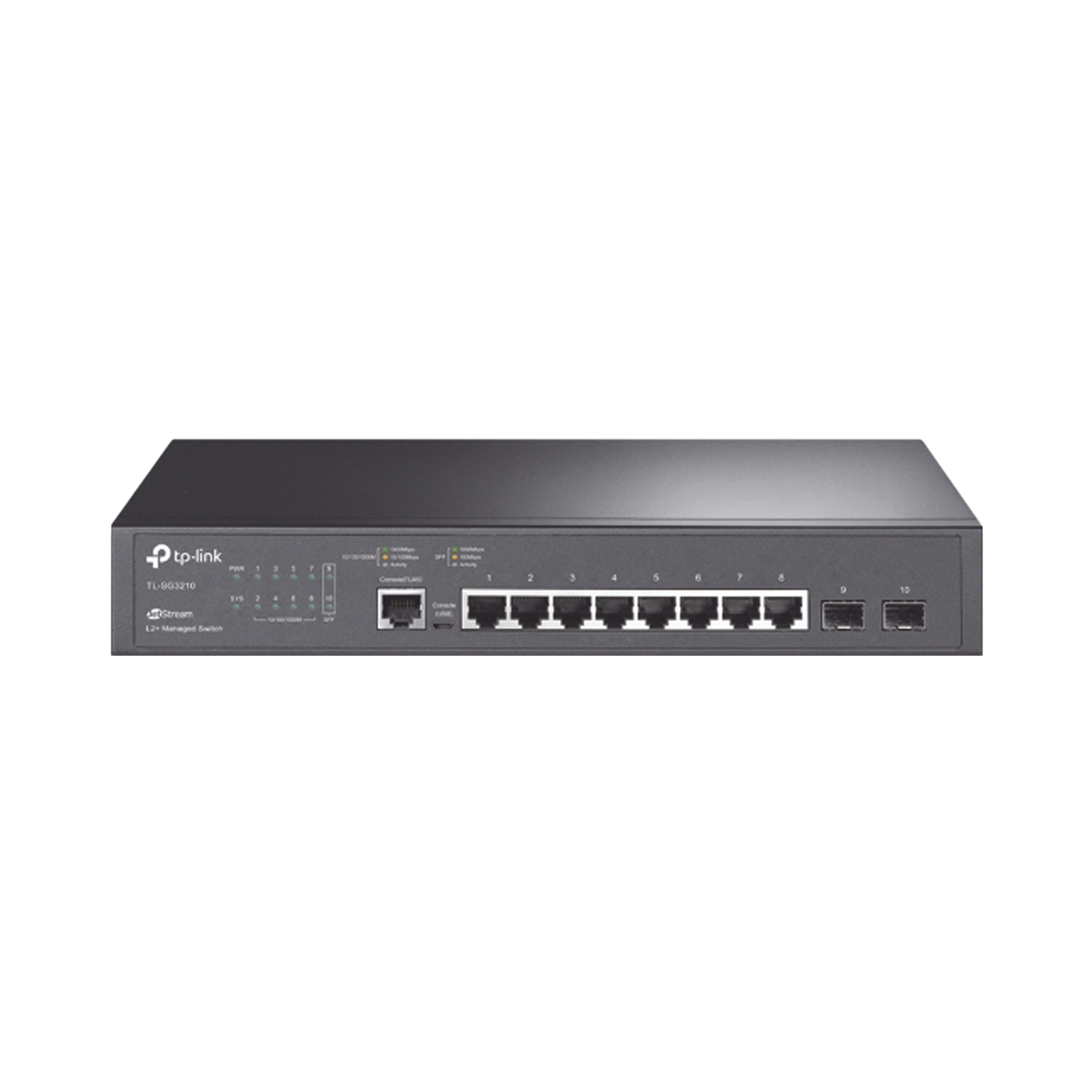 Switch JetStream SDN Administrable 8 puertos 10/100/1000 Mbps + 2 puertos SFP, administración centralizada OMADA SDN