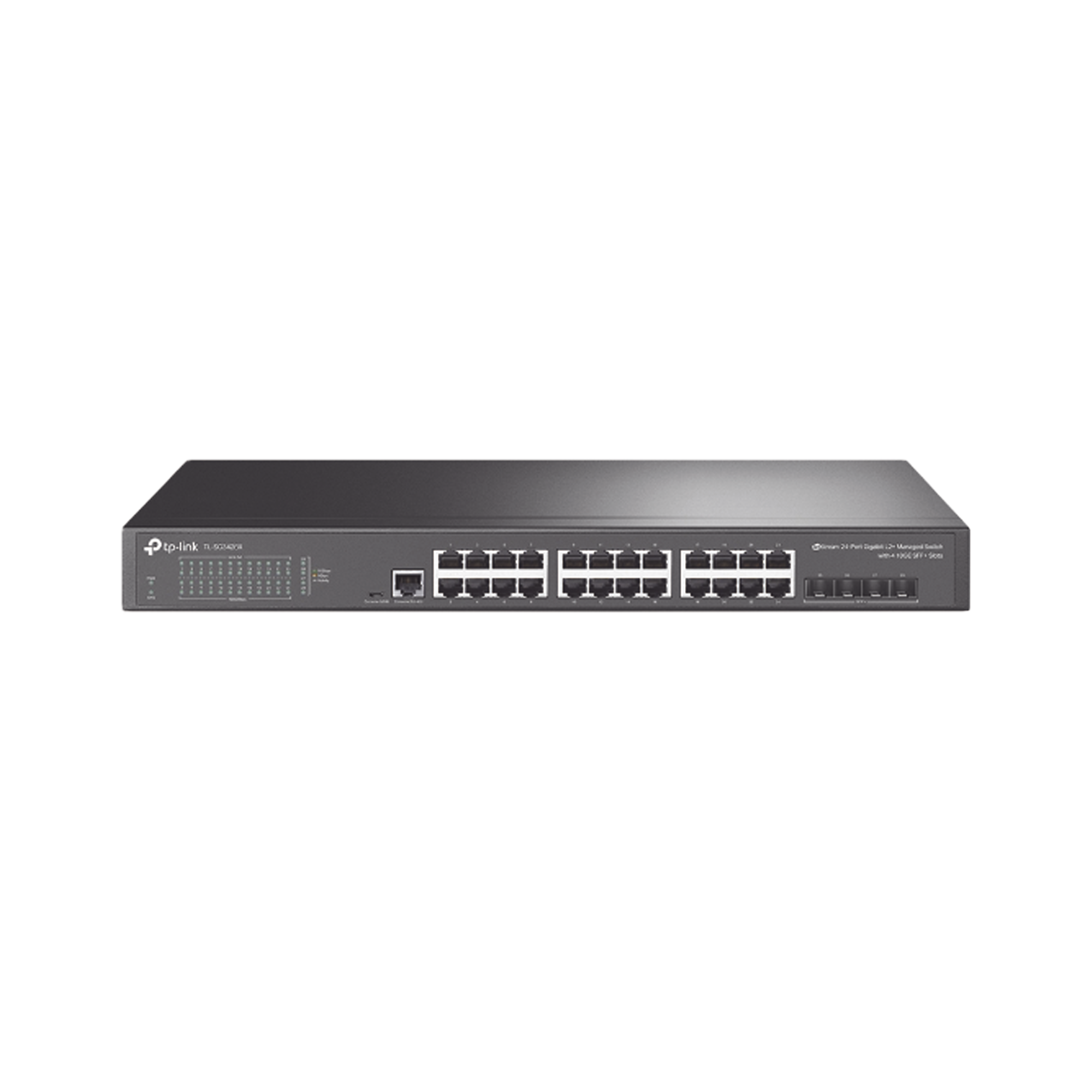 Switch Omada SDN Administrable / 24 puertos Gigabit y 4 puertos SFP+ / Funciones sFlow, QinQ y QoS / Administración centralizada OMADA