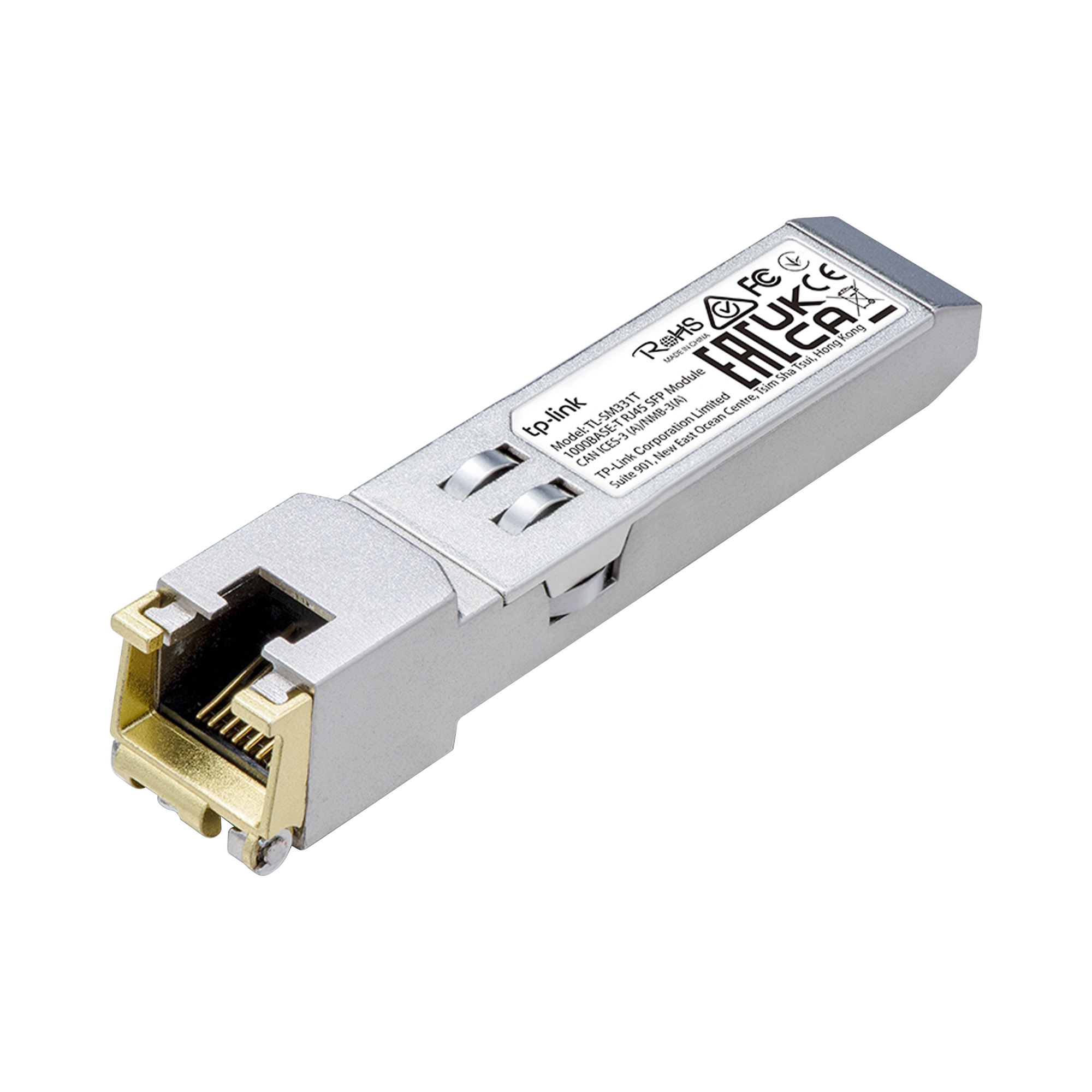 Transceptor mini-GBIC SFP RJ45 / Admite 1000BASE-T / Hasta 100 metros / Conector RJ45 (1G)