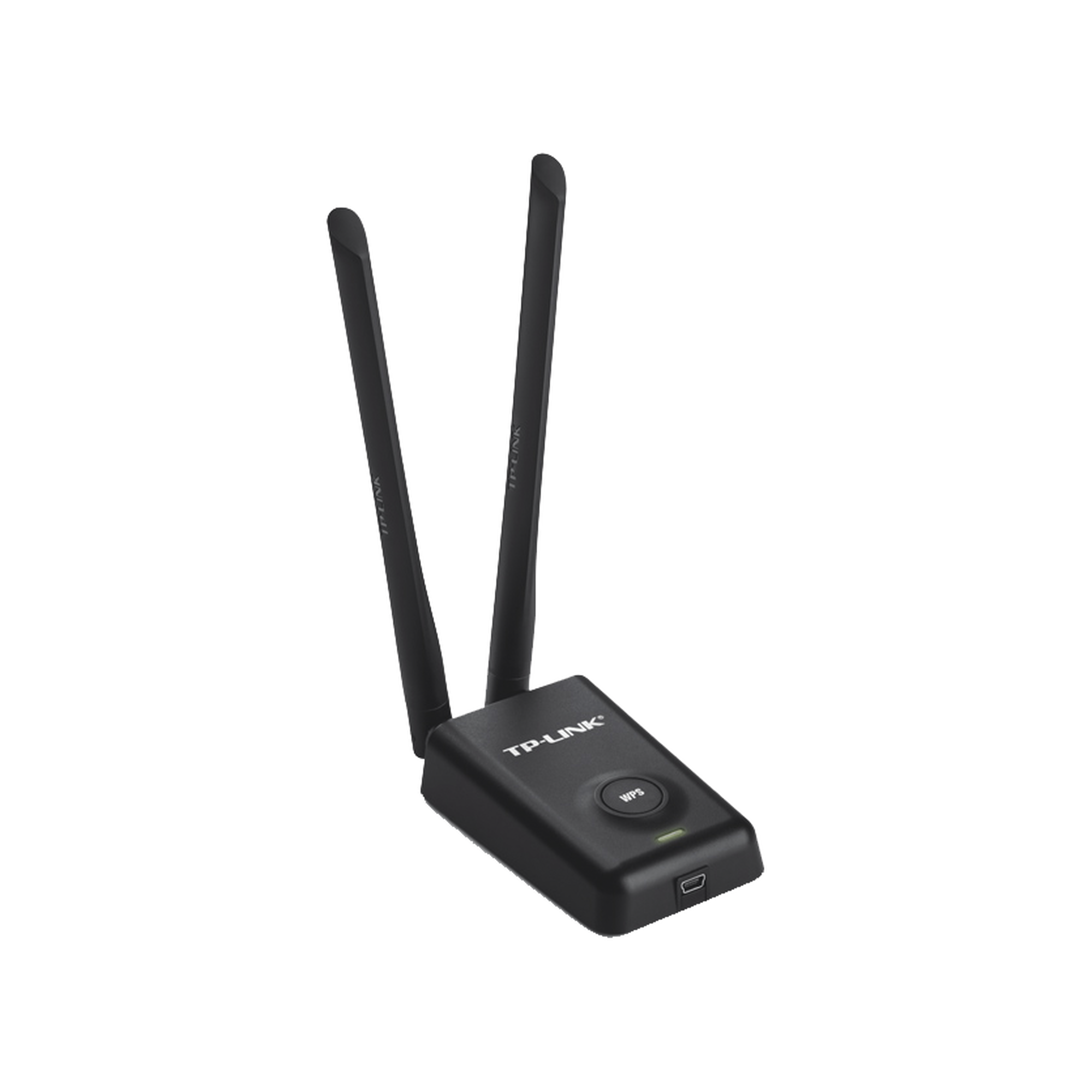 Adaptador de alta potencia USB  inalámbrico/ WiFi N 300 Mbps / Frecuencia de 2.4 GHz / 2 Antenas Externas de 5 dBi / Compatibilidad Windows y Linux