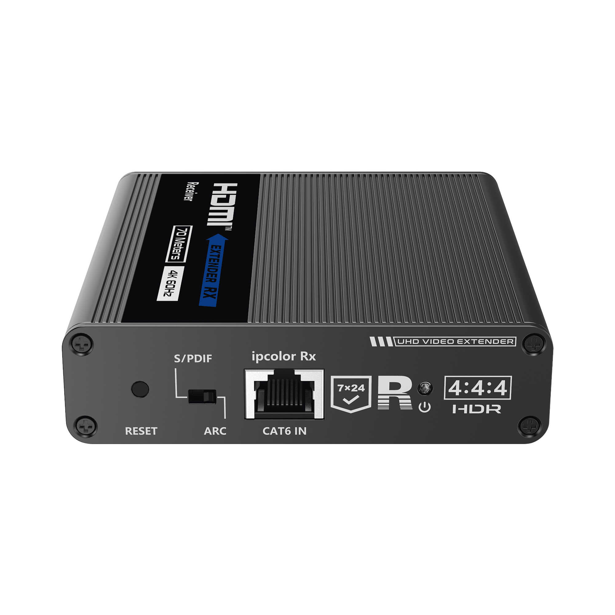 Receptor Compatible para Kits TT- 676 / 4K@60Hz con IR / Distancia de 70 Metros / Conexión en Cascada de hasta 10 Receptores con TT676.