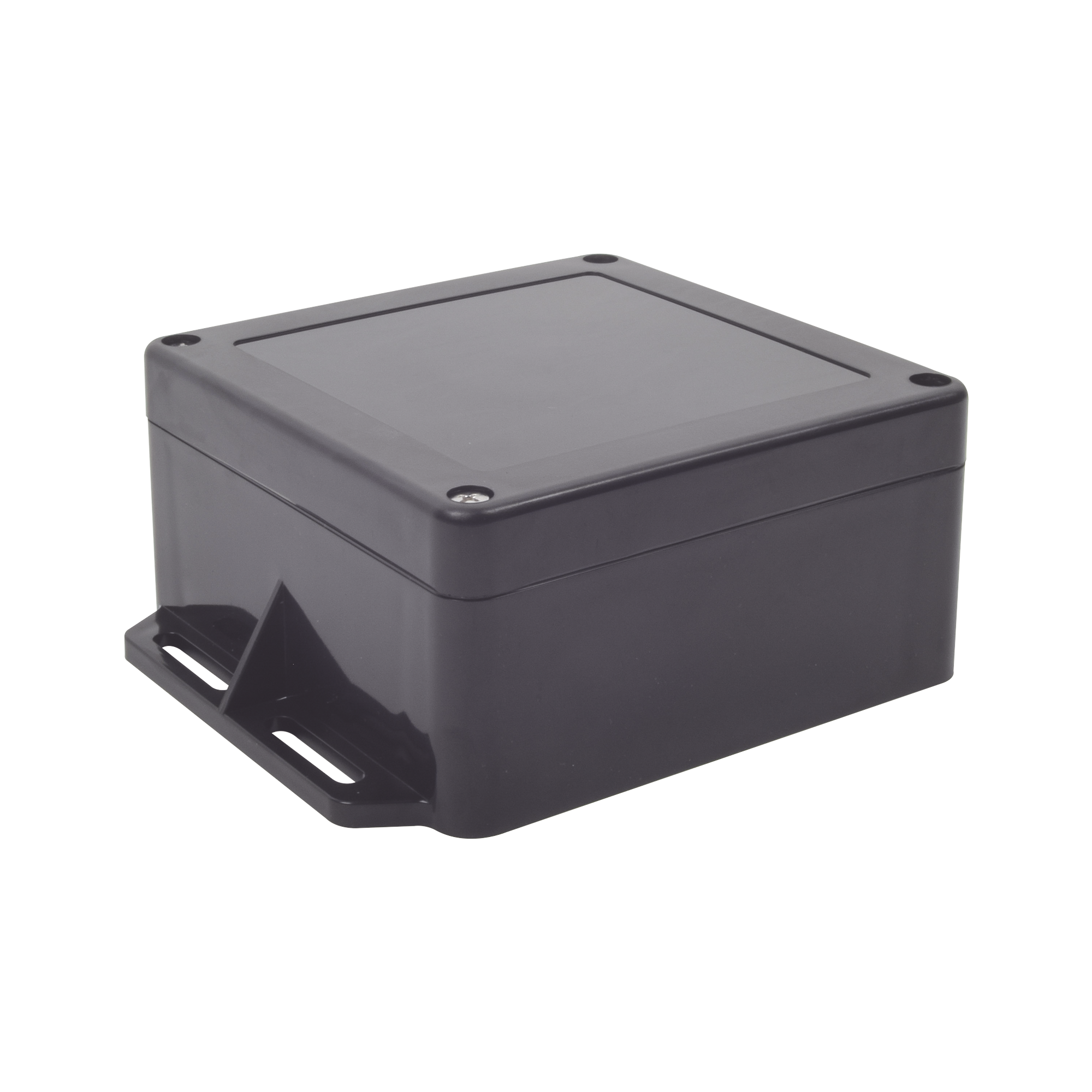 Gabinete Plástico Negro para Exterior (IP65) de 120 x 120 x 60 mm Cierre por Tornillos.