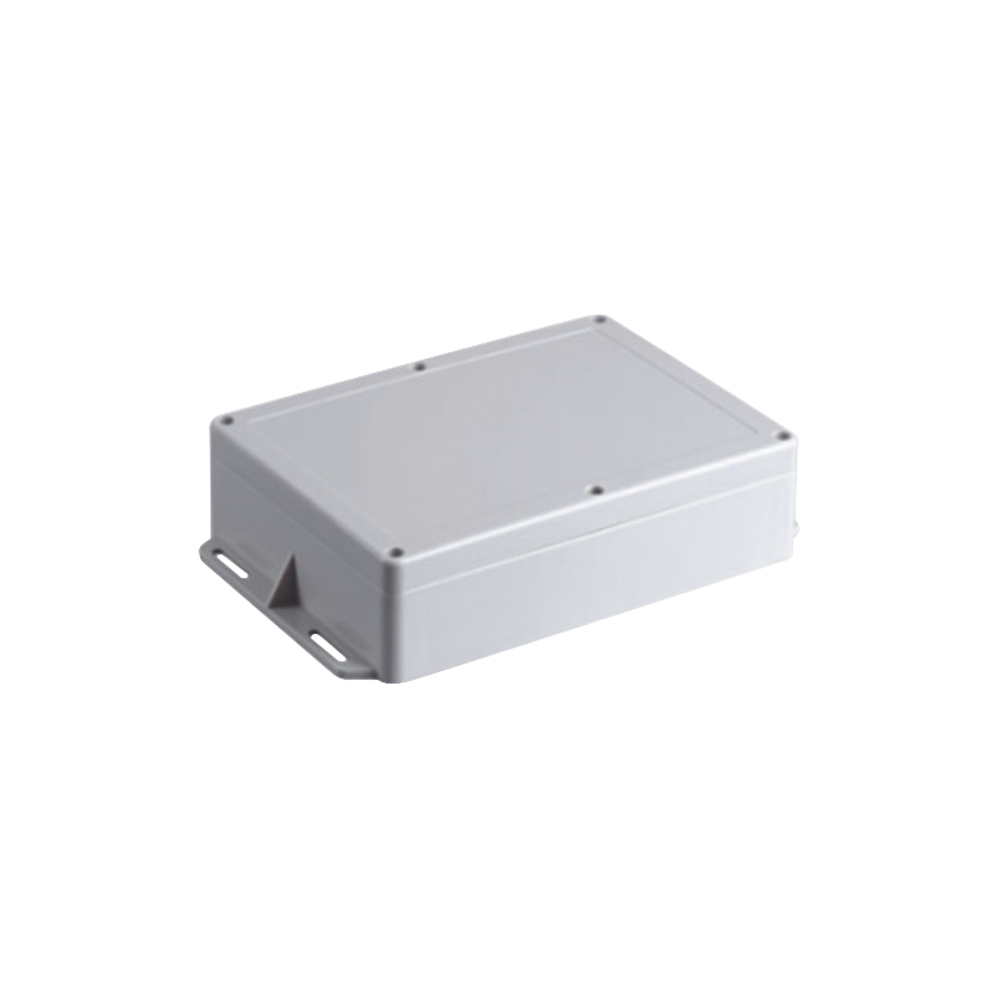 Gabinete Plástico para Exterior (IP65) de 160 x 220 x 100 mm Cierre por Tornillos Metálicos. Tiene Orejas para instalación a muro.