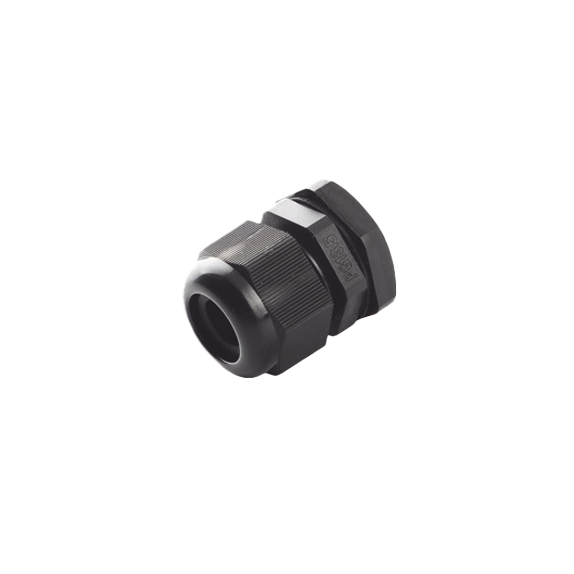Conector Plástico Negro Tipo Glándula, para Cable de 6 a 12 mm de Diámetro.