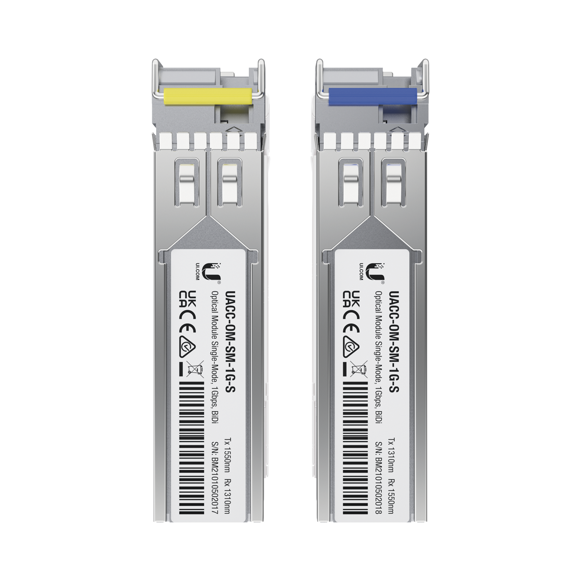 UFiber Módulo SFP, transceptor MiniGibic MonoModo 1.25 Gbps, distancia 3km, Simplex, un conector LC, incluye 2 tranceptores