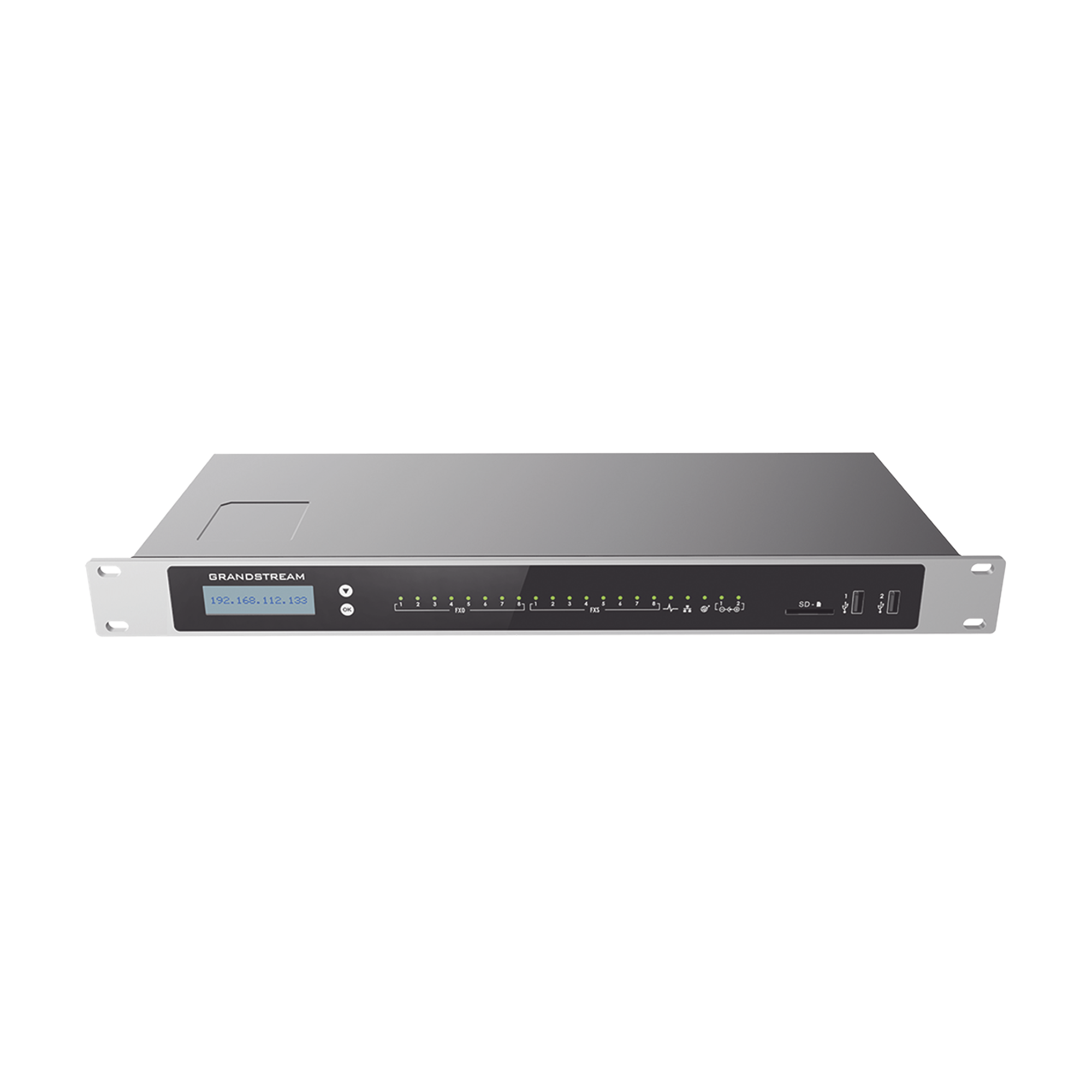 Conmutador IP-PBX para hasta 1500 usuarios y 200 llamadas simultaneas, 8FXO, 8FXS, solución para PyMEs