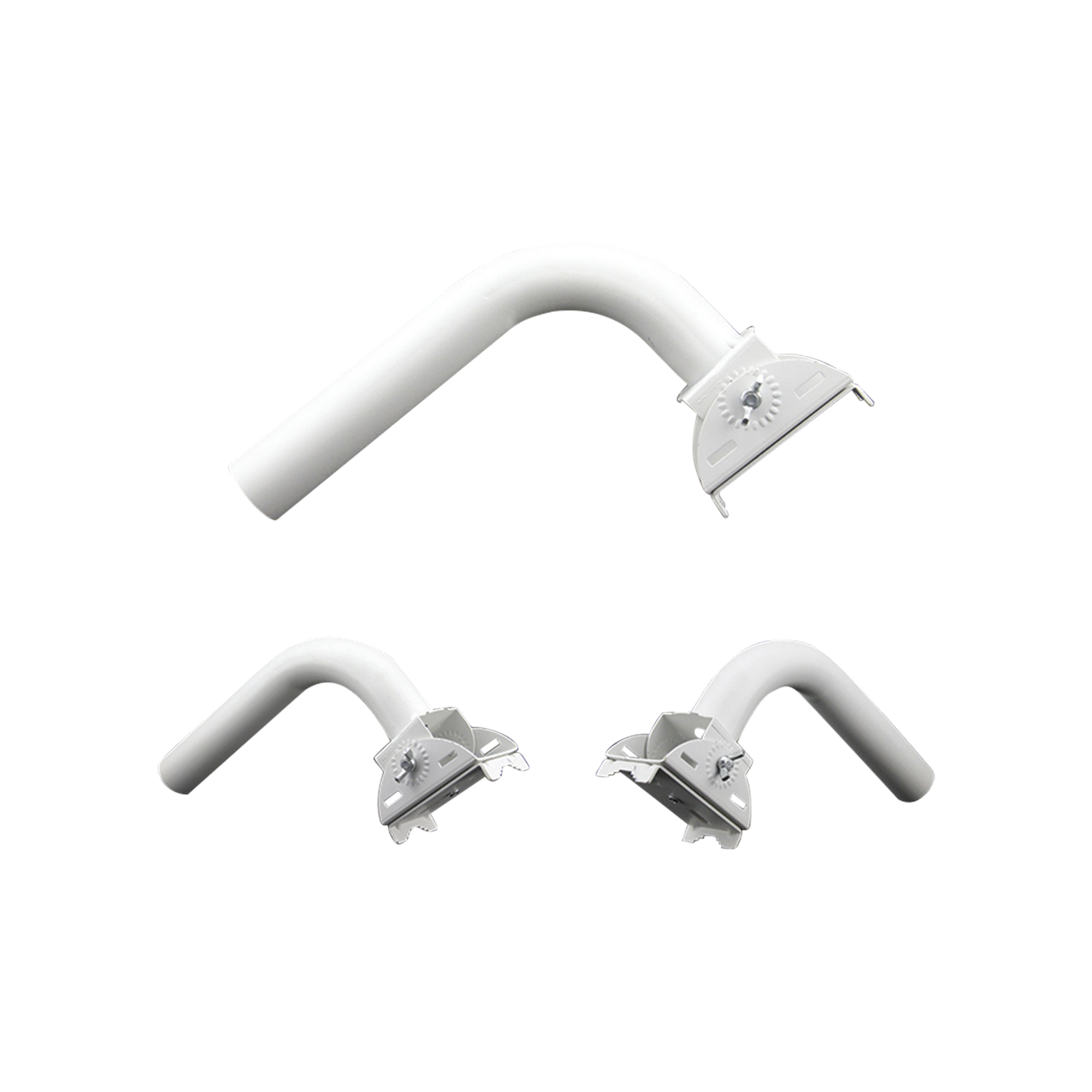 Montaje universal flexible para instalación en poste o pared, compatible con equipos Ubiquiti, Mimosa, Cambium y Altai
