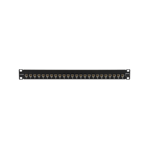 Patch Panel UltraMAX. UTP, Precargado con Jacks Cat5e, 24 Puertos, Plano, 1U