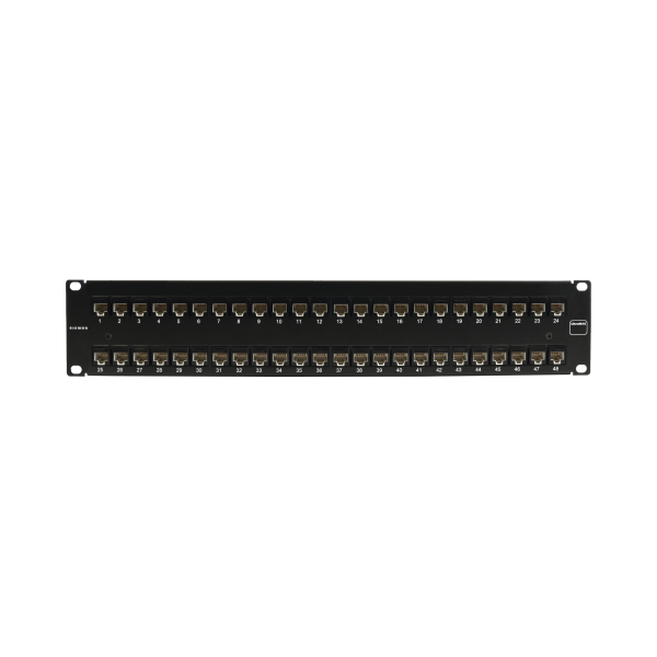 Patch Panel UltraMAX. UTP, Precargado con Jacks Cat6, 48 Puertos, Plano, 2U