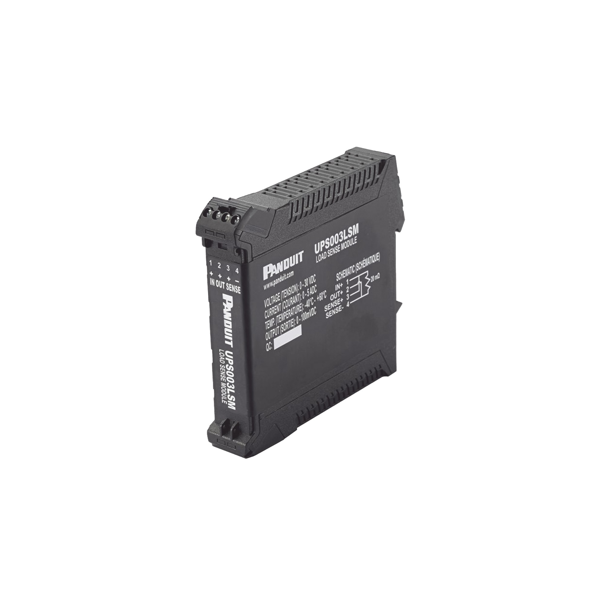 Sensor de Carga, Para UPS Industrial de Panduit UPS00100DC, De Montaje en Riel Din, Color Negro