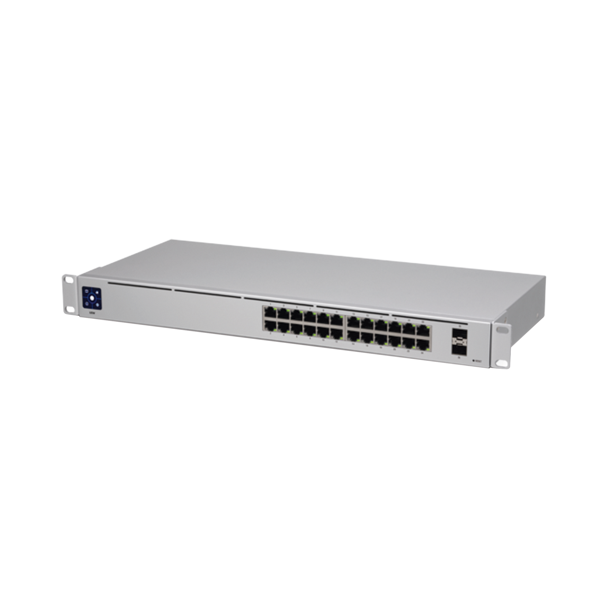 UniFi Switch USW-24, Capa 2 de 24 puertos 10/100/1000 Mbps + 2 puertos 1G SFP, pantalla informativa