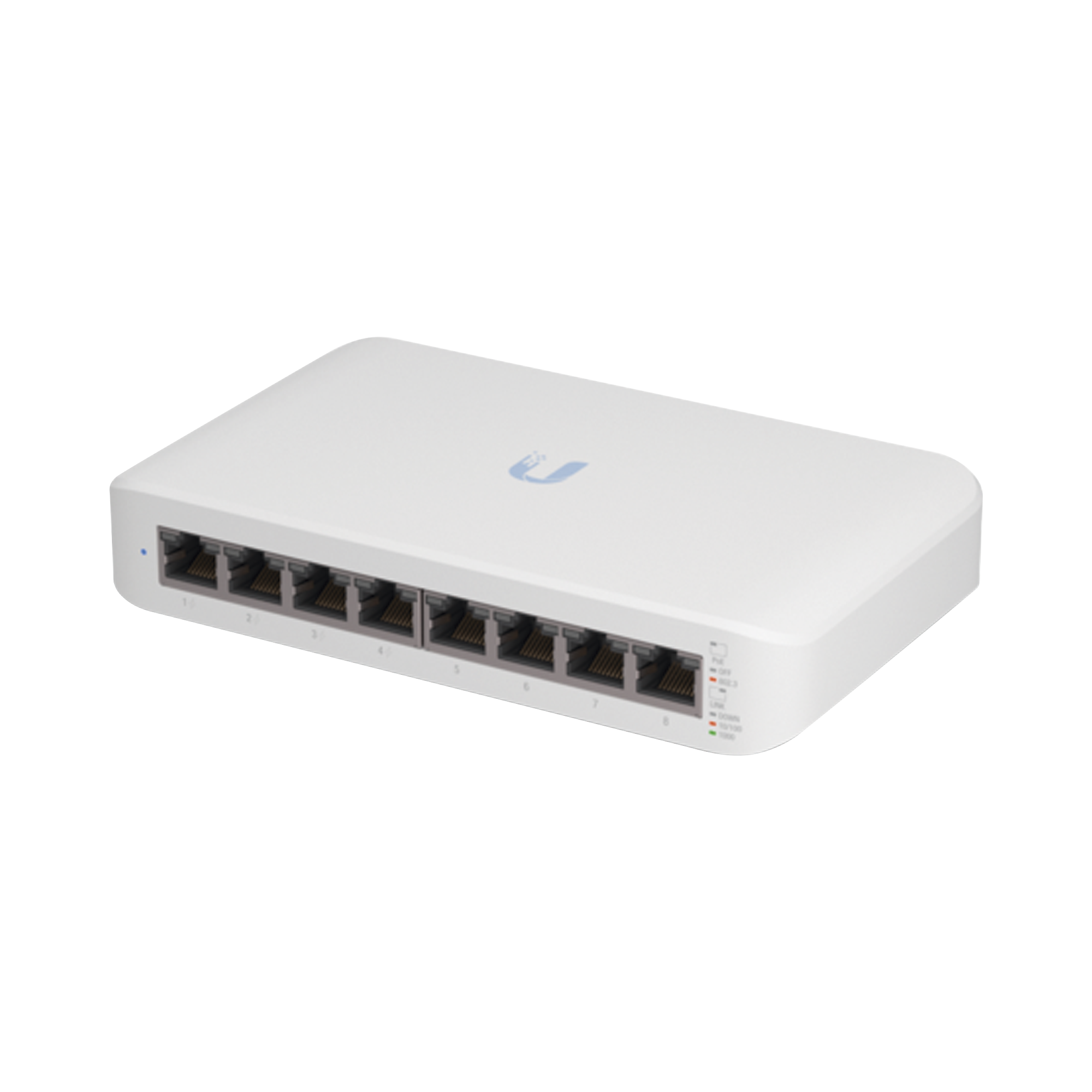 Switch UniFi Lite Administrable PoE de 8 Puertos 10/100/1000 Mbps (4 puertos 802.3af/at), 52 W