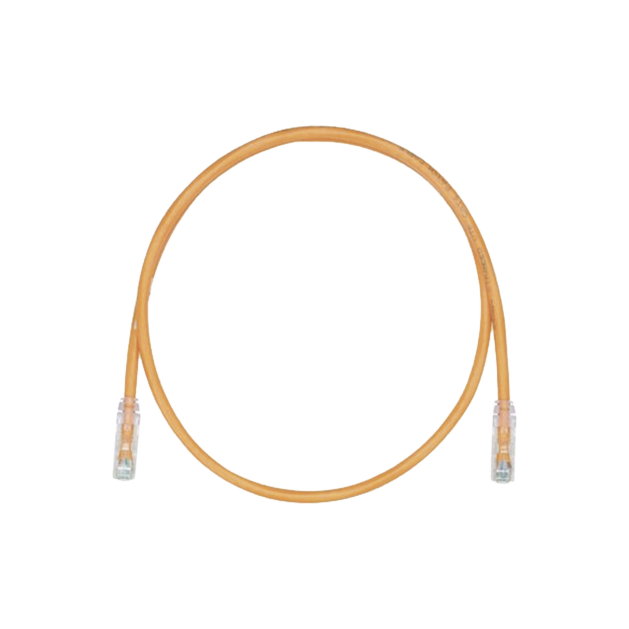 Cable de Parcheo, UTP Cat5e, Diámetro Reducido (28AWG), Color Naranja, 1 ft