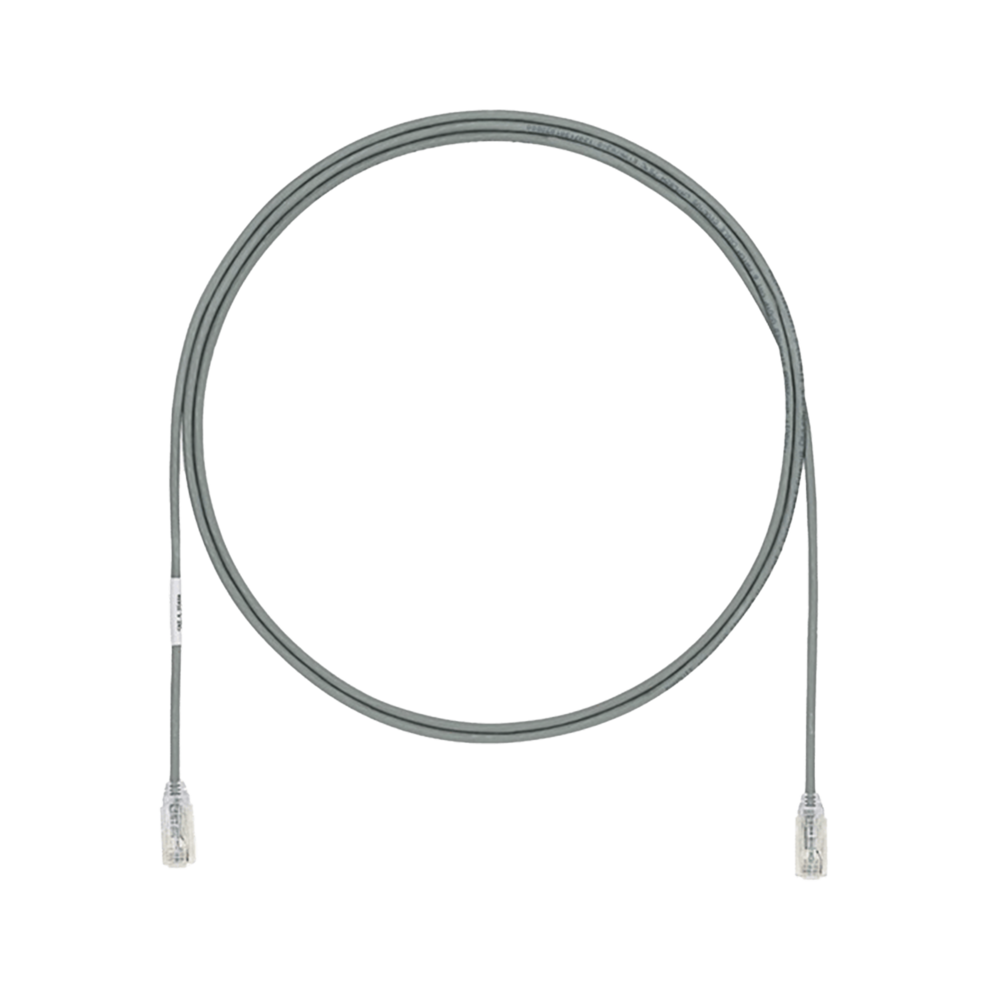 Cable de Parcheo TX6, UTP Cat6, Diámetro Reducido (28AWG), Color Gris, 1.5 m