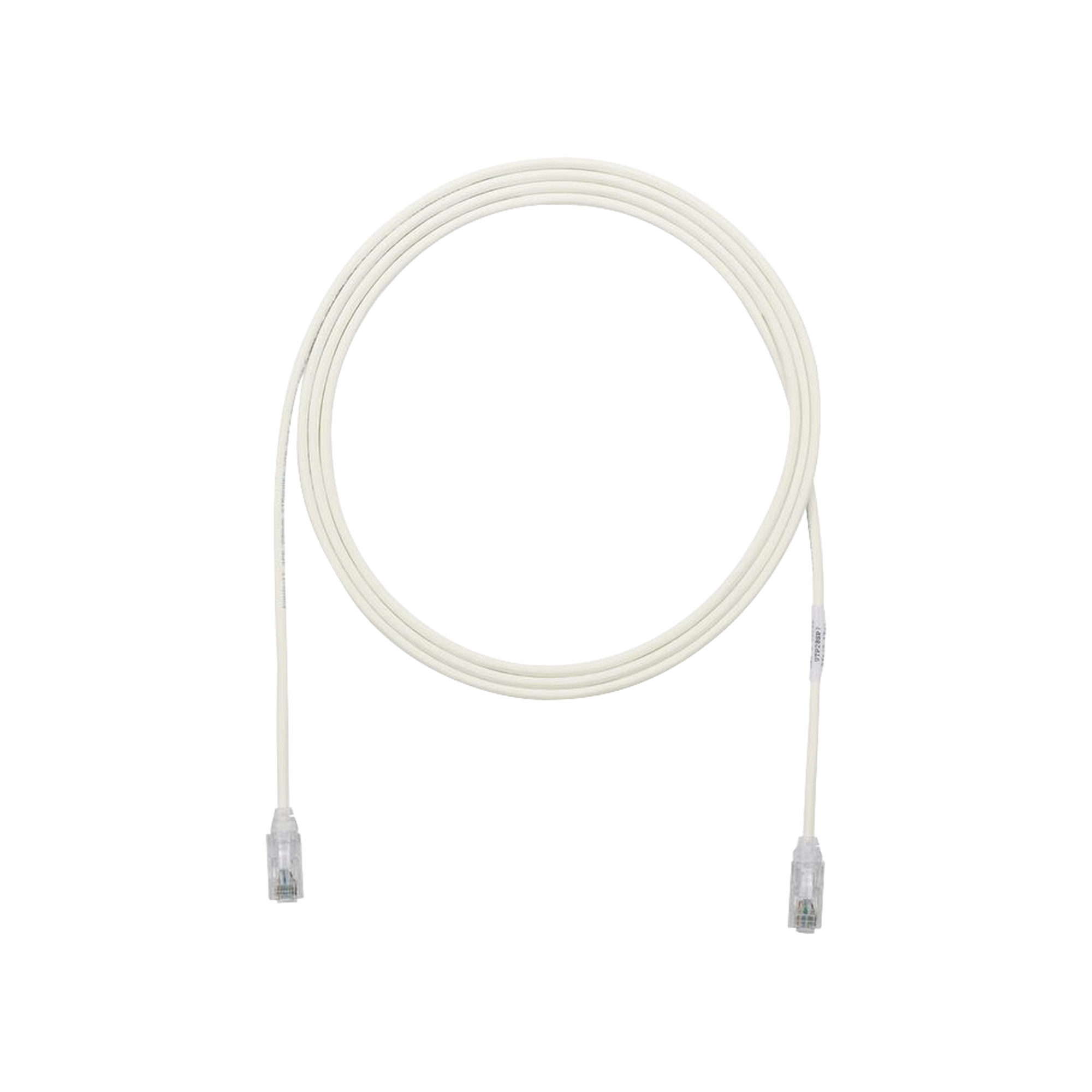 Cable de Parcheo TX6, UTP Cat6, Diámetro Reducido (28AWG), Color Blanco Mate, 10ft