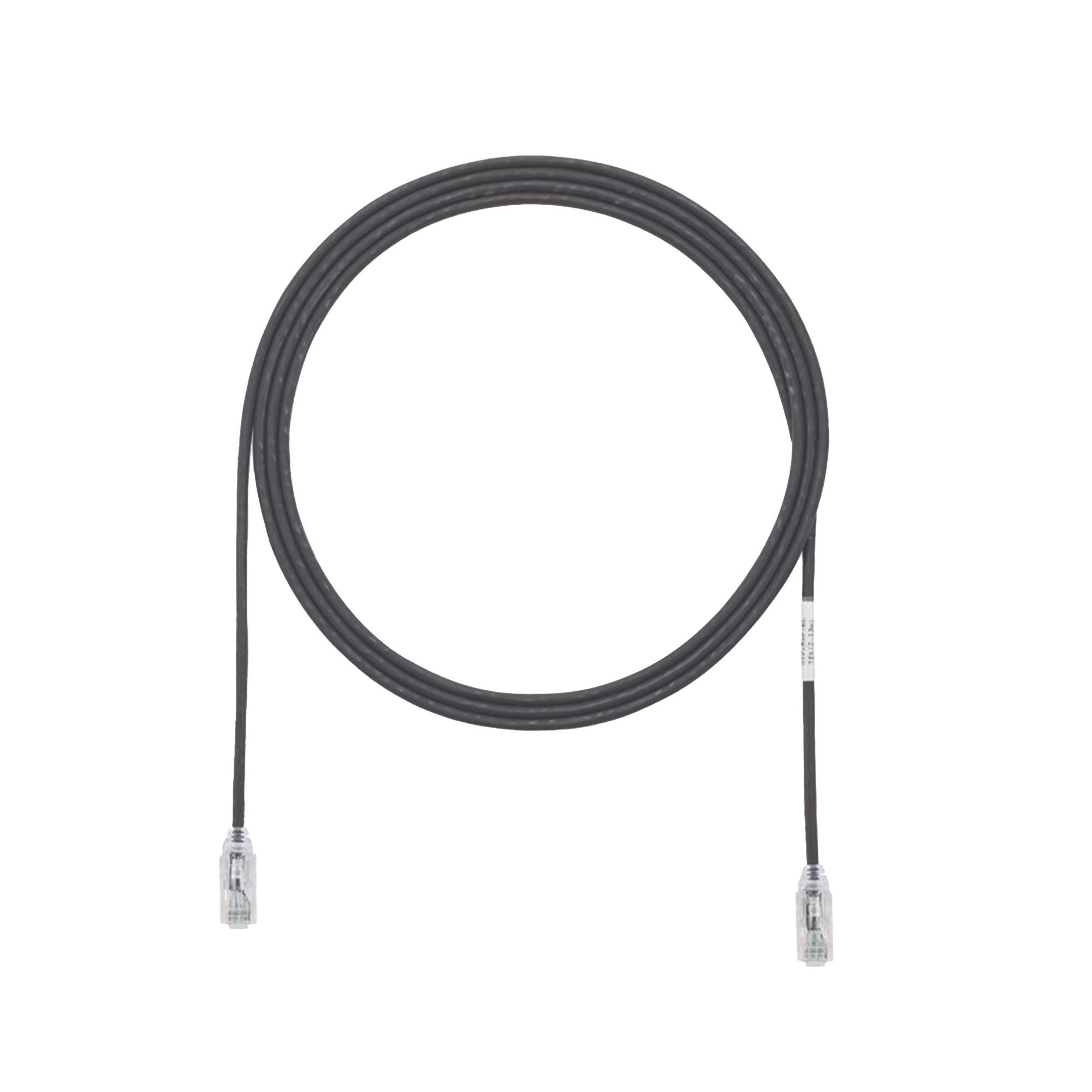 Cable de Parcheo TX6, UTP Cat6, Diámetro Reducido (28AWG), Color Negro, 15 ft