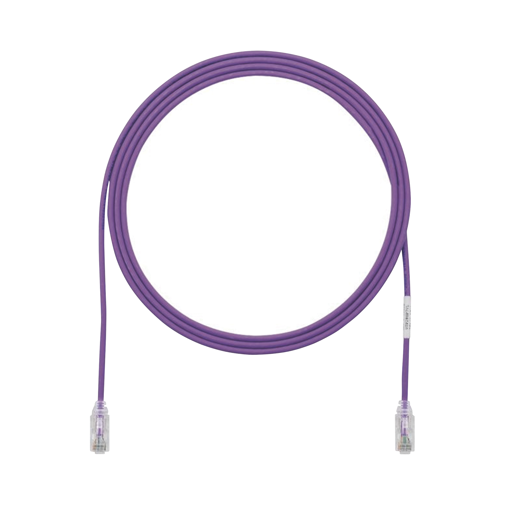 Cable de Parcheo TX6, UTP Cat6, Diámetro Reducido (28AWG), Color Violeta, 15ft