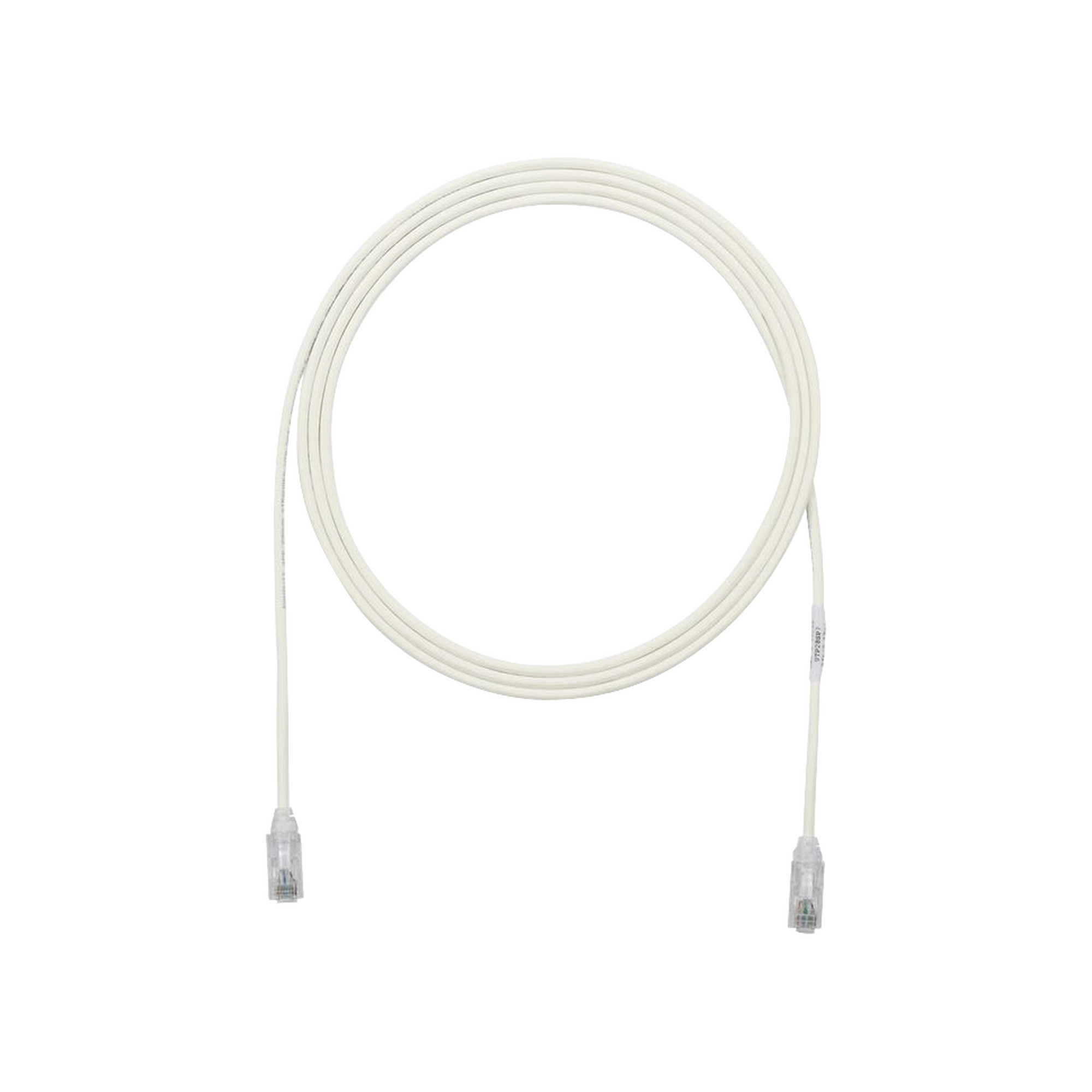 Cable de Parcheo TX6, UTP Cat6, Diámetro Reducido (28AWG), Color Blanco Mate, 17 ft