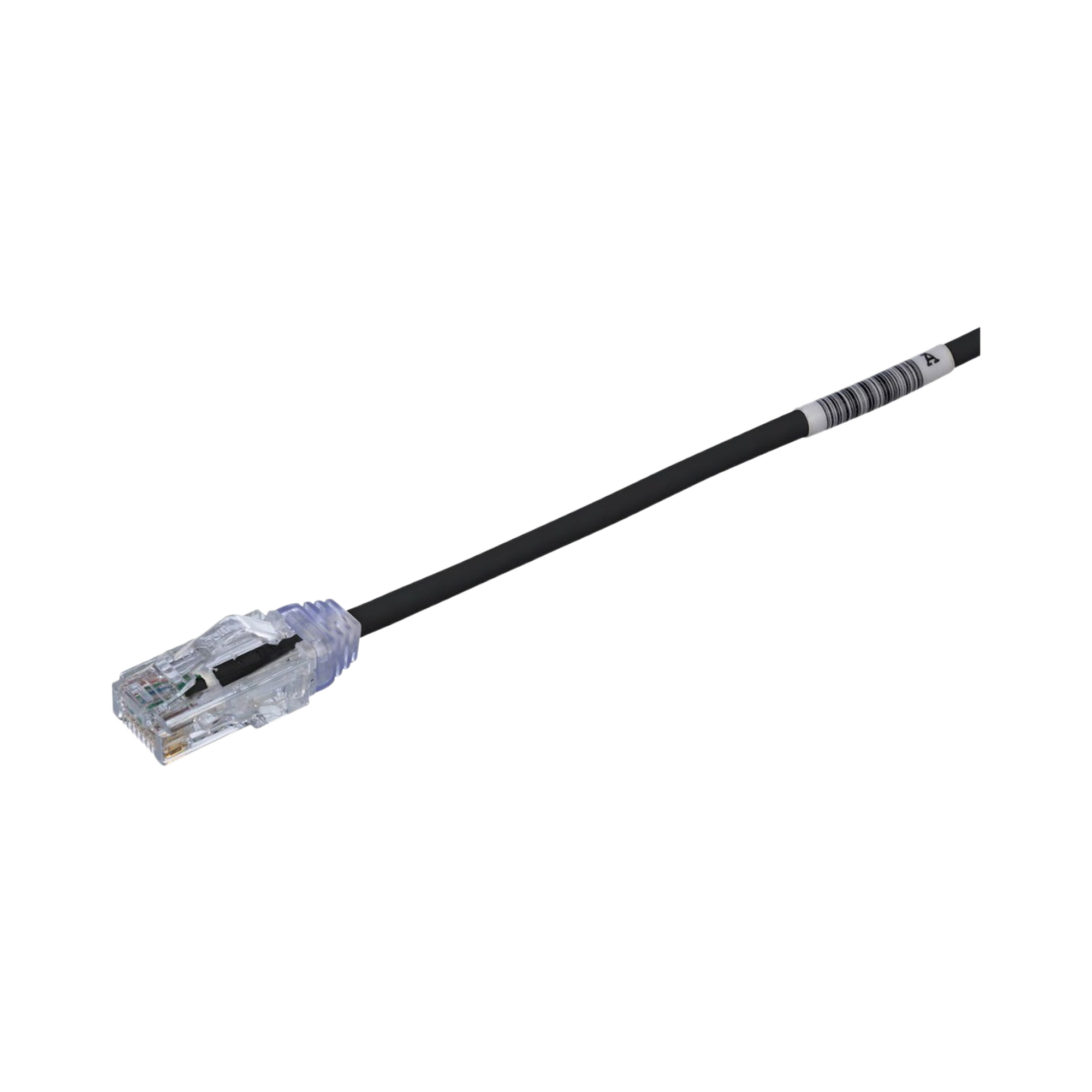 Cable de Parcheo TX6, UTP Cat6, Diámetro Reducido (28AWG), Color Negro, 20ft