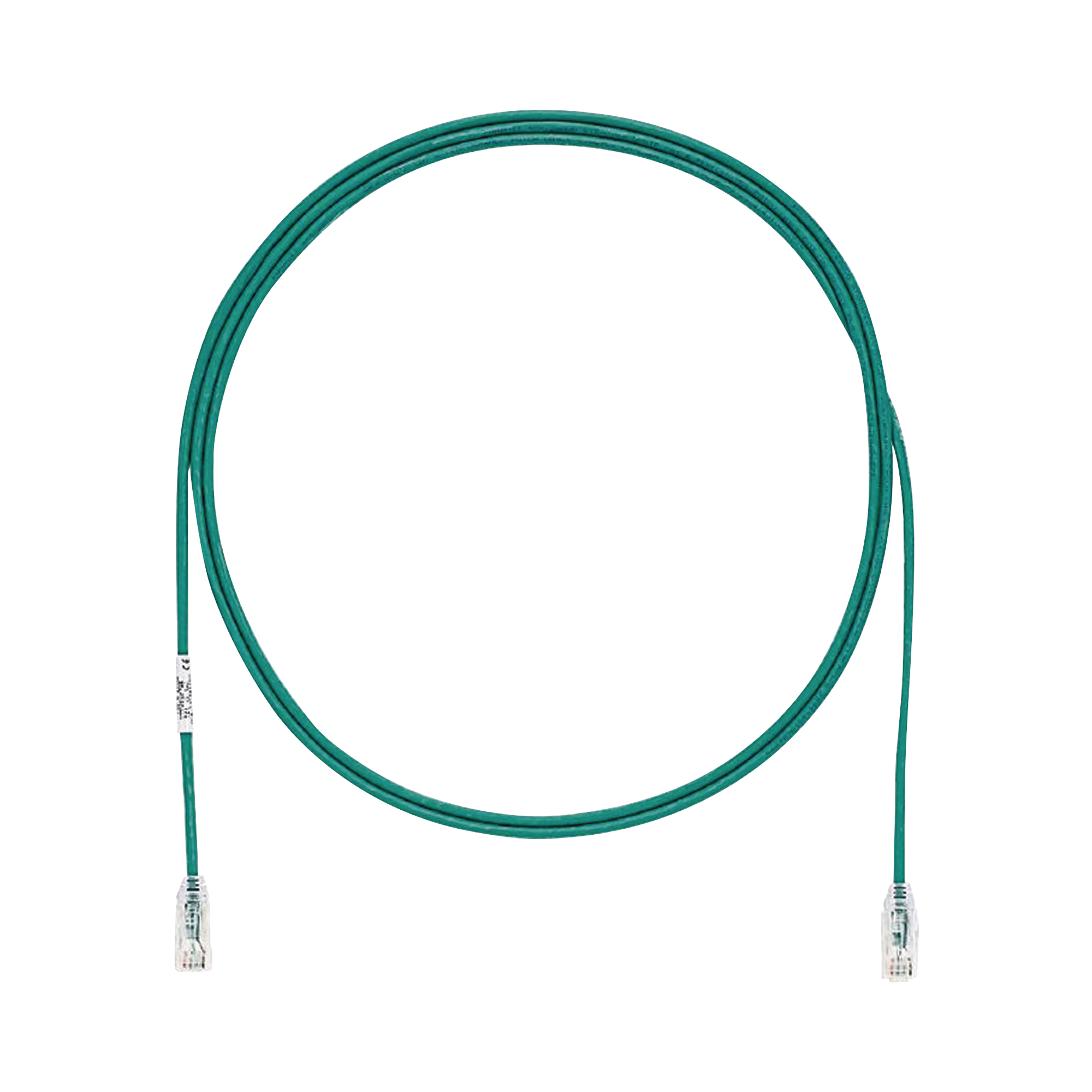 Cable de Parcheo TX6, UTP Cat6, Diámetro Reducido (28AWG), Color Verde, 5ft