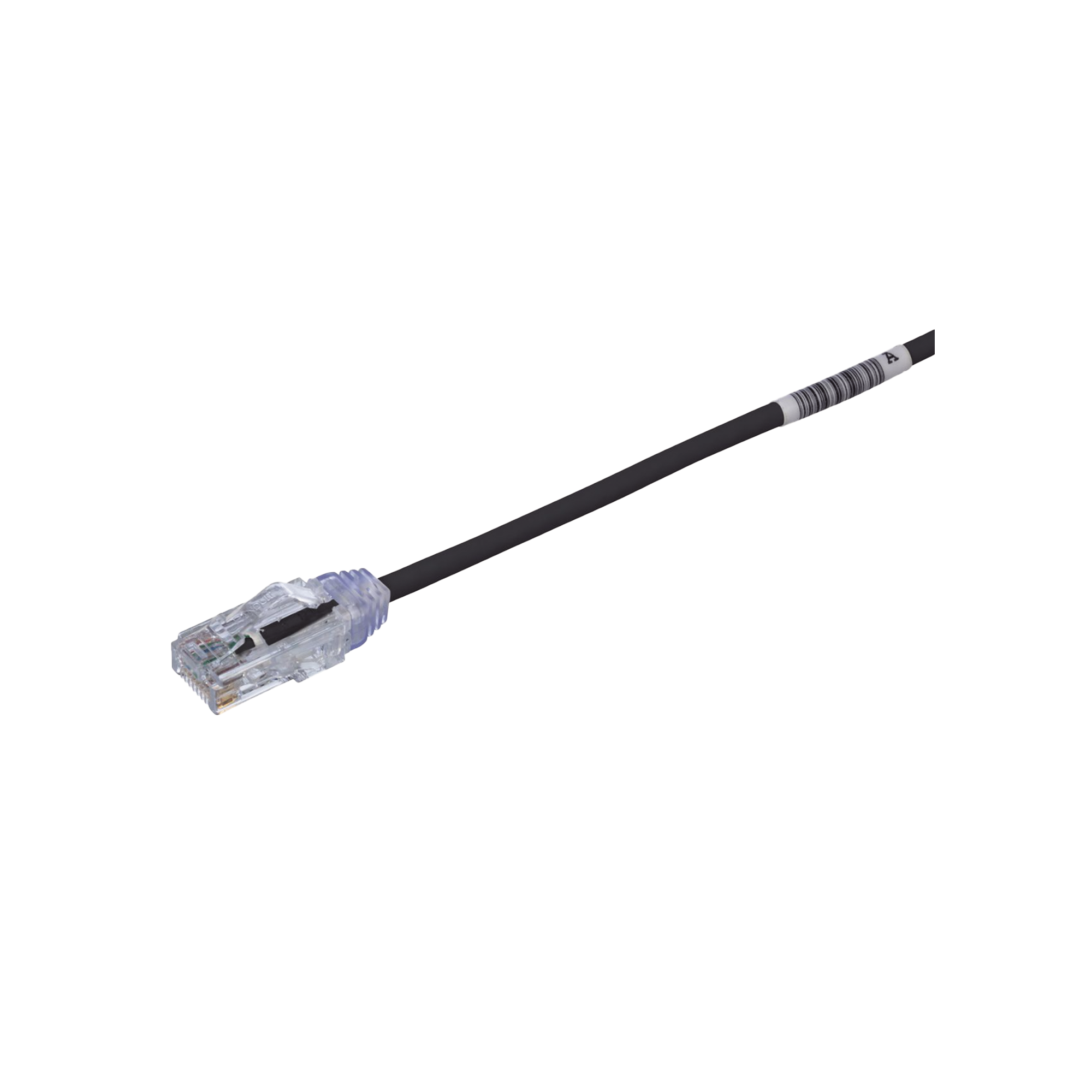 Cable de Parcheo TX6, UTP Cat6, Diámetro Reducido (28AWG), Color Negro, 6in (15.2 cm)