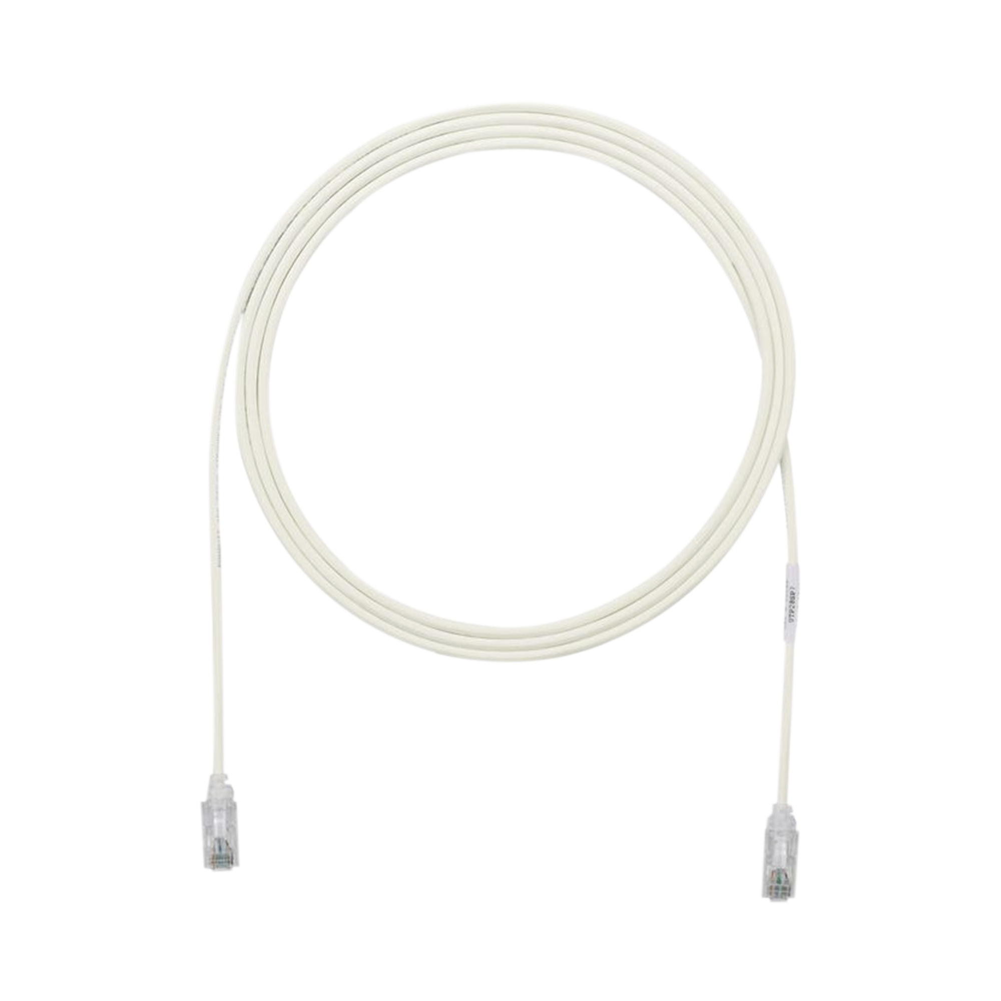 Cable de Parcheo TX6, UTP Cat6, Diámetro Reducido (28AWG), Color Gris, 7ft