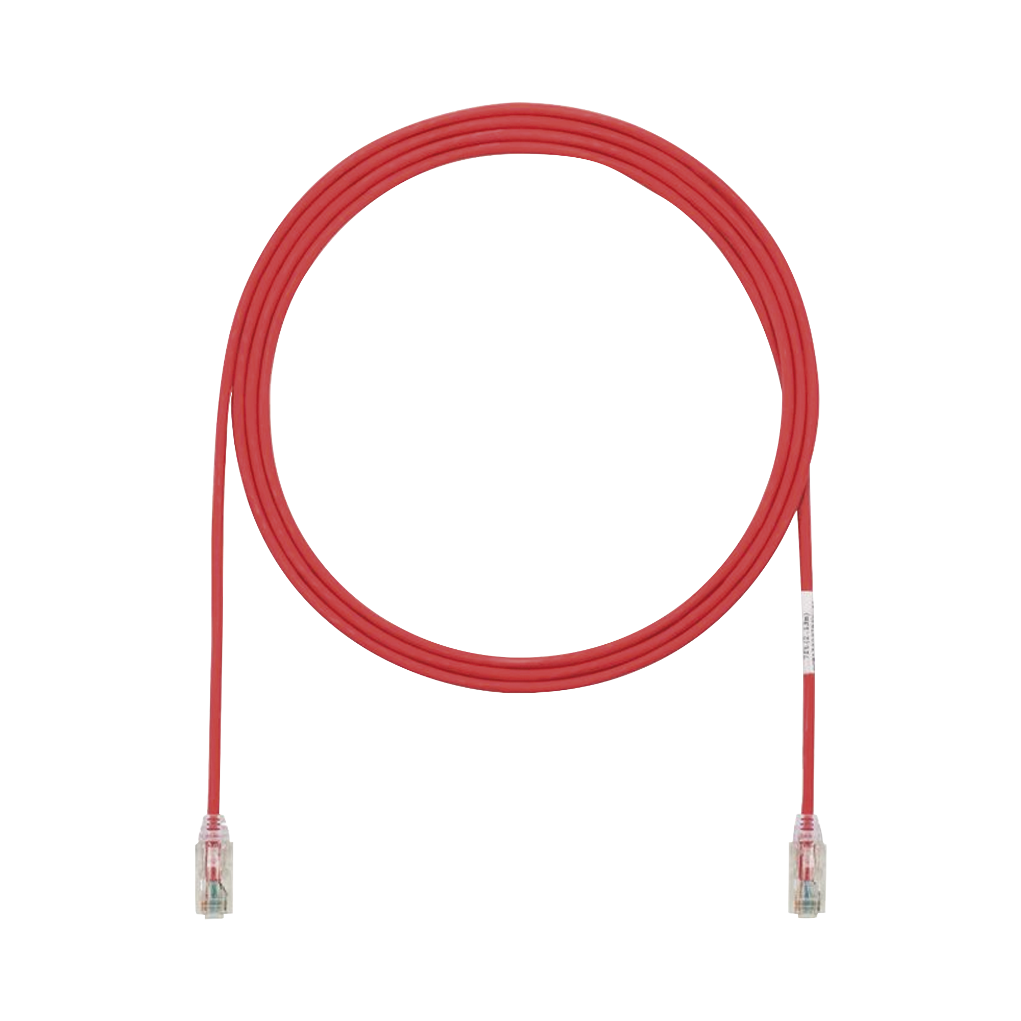 Cable de Parcheo TX6, UTP Cat6, Diámetro Reducido (28AWG), Color Rojo, 7ft