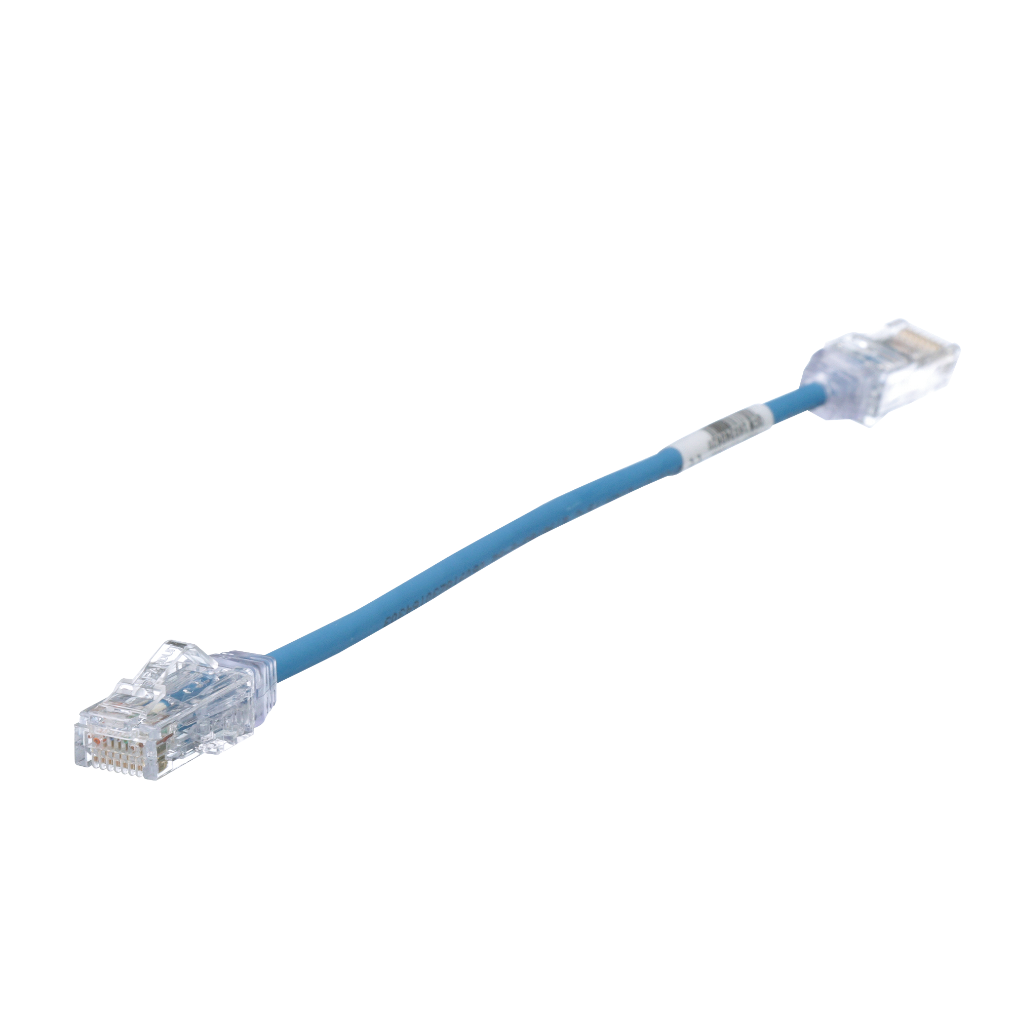 Cable de Parcheo TX6, UTP Cat6, Diámetro Reducido (28AWG), Color Azul, 8in (20.2cm)
