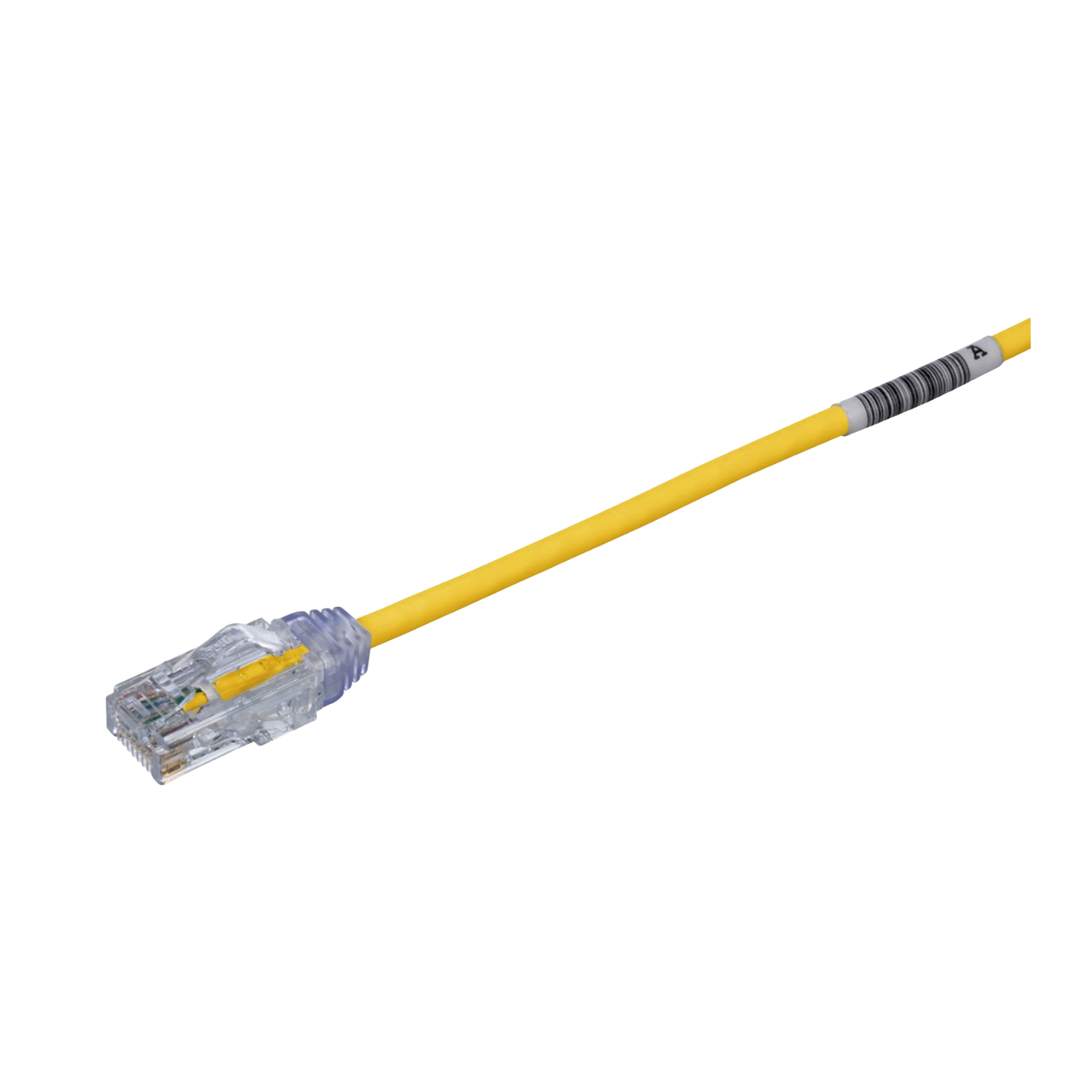 Cable de Parcheo TX6, UTP Cat6, Diámetro Reducido (28AWG), Color Amarillo, 8in (20.2cm)