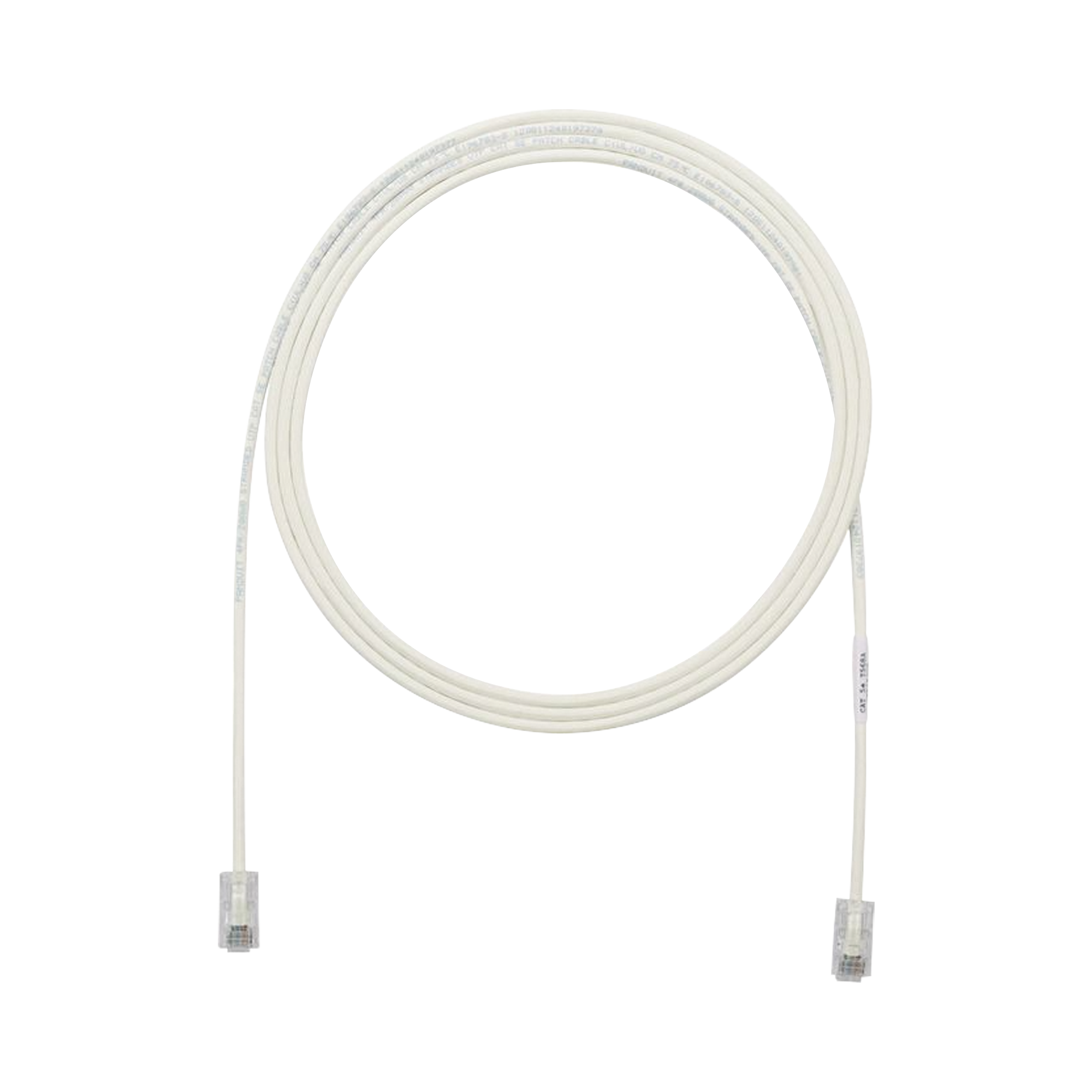Cable de Parcheo UTP Cat6A, CM/LSZH, Diámetro Reducido (28AWG), Color Blanco Mate, 10 ft