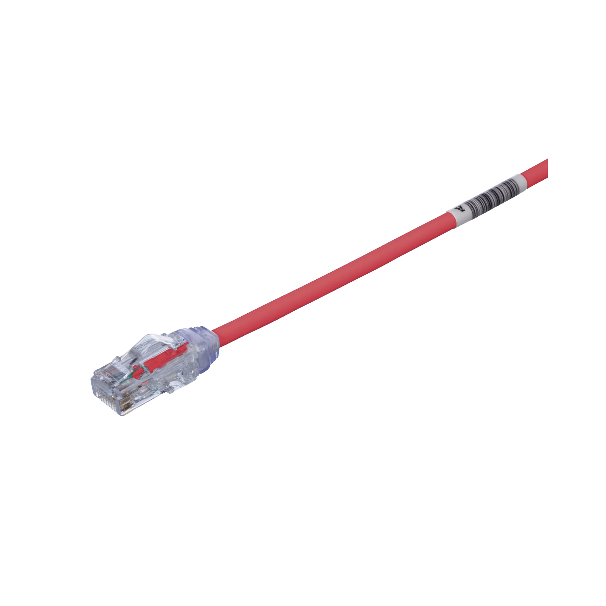 Cable de Parcheo UTP Cat6A, CM/LSZH, Diámetro Reducido (28AWG), Color Rojo, 10ft