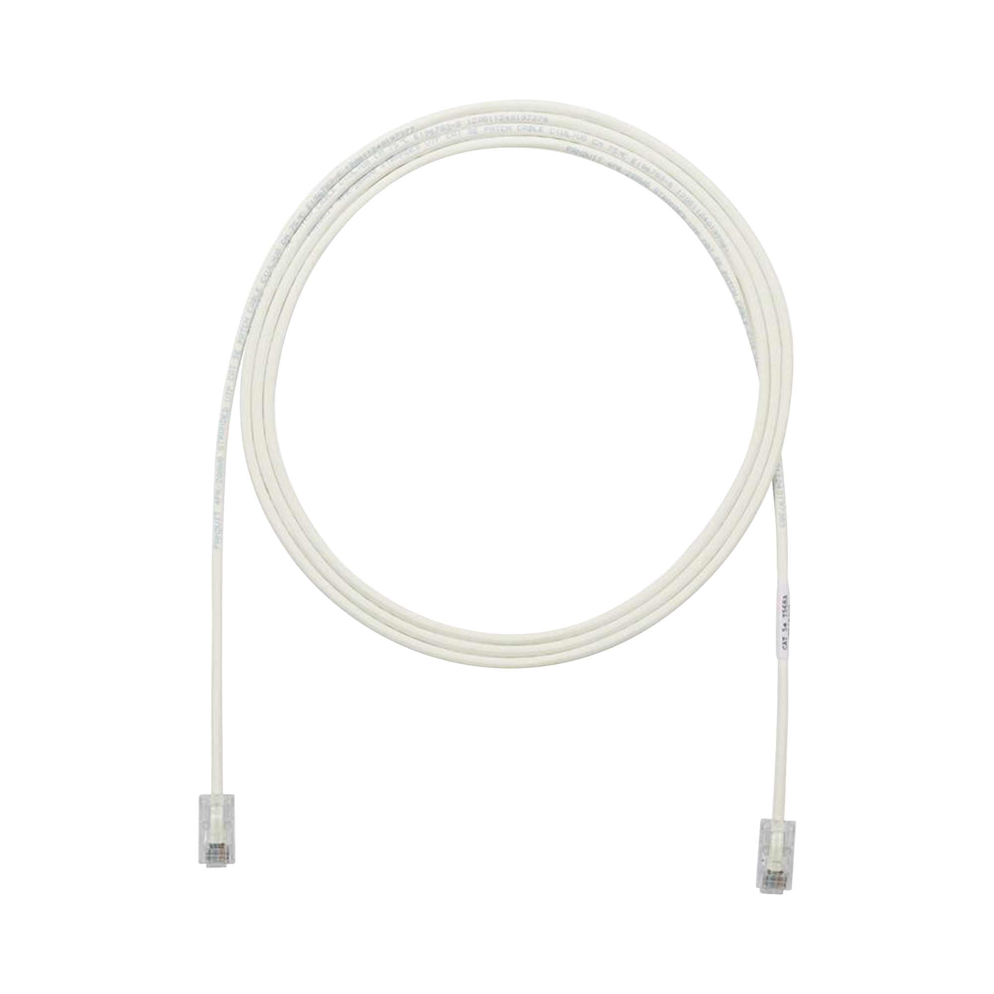 Cable de Parcheo UTP Cat6A, CM/LSZH, Diámetro Reducido (28AWG), Color Blanco Mate, 15ft