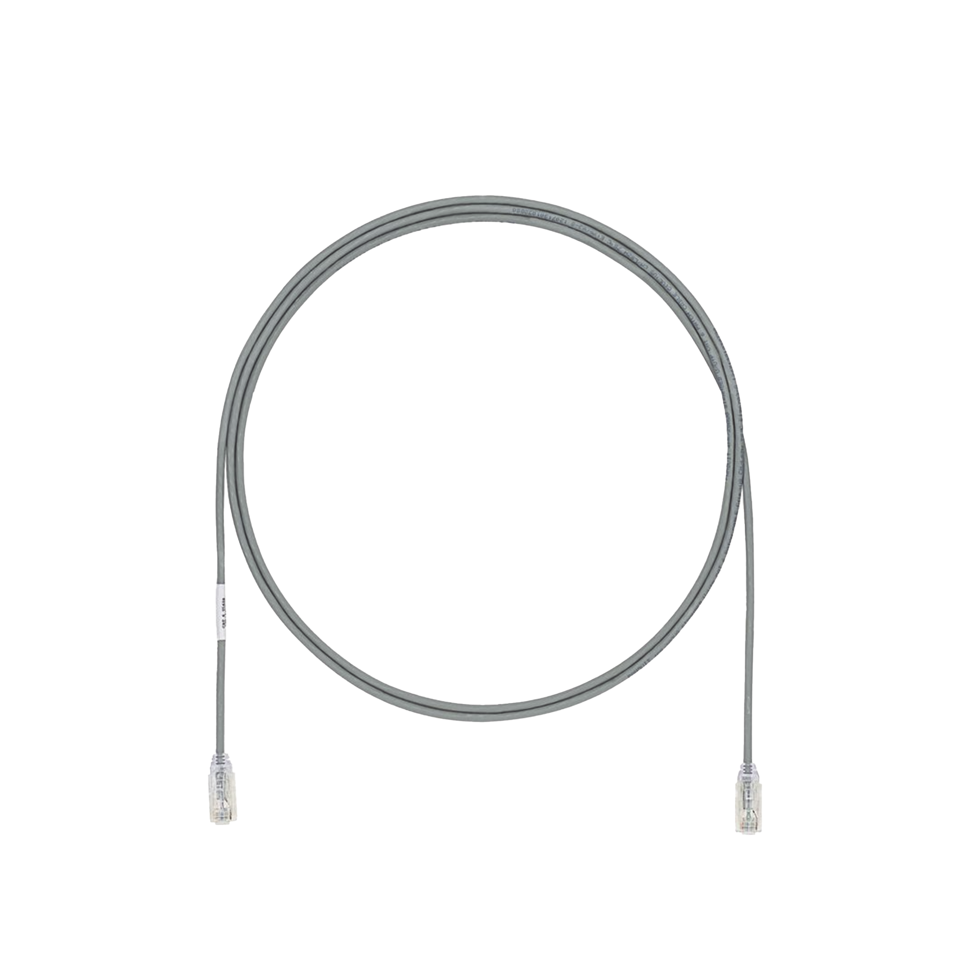 Cable de Parcheo UTP Cat6A, CM/LSZH, Diámetro Reducido (28AWG), Color Gris, 15ft